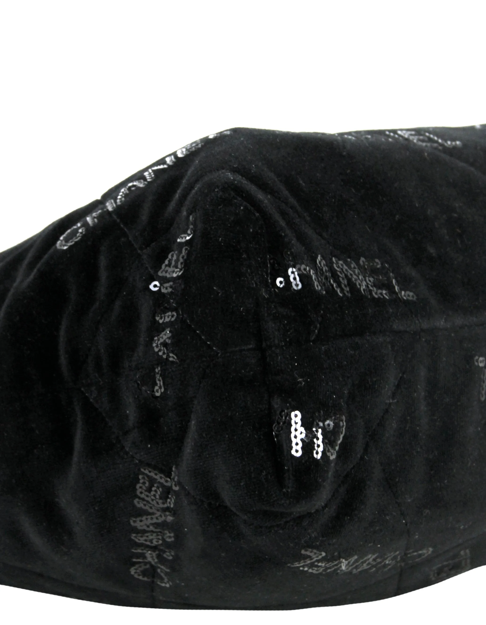 Chanel Black Velvet Sequins Chanel 22 Tote Bag
