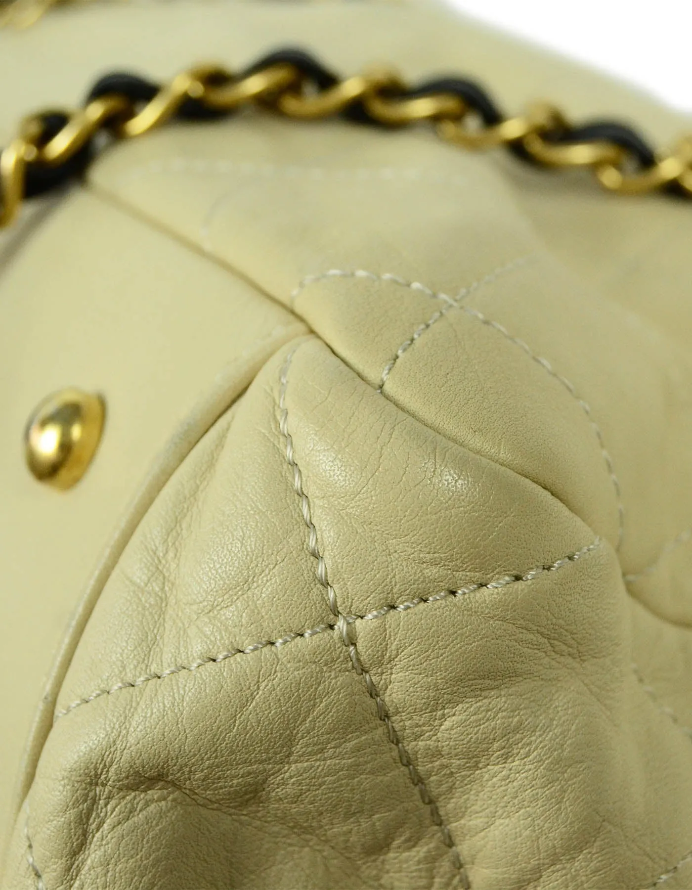 Chanel Black/Beige Quilted Leather In-the-Mix Tote Bag