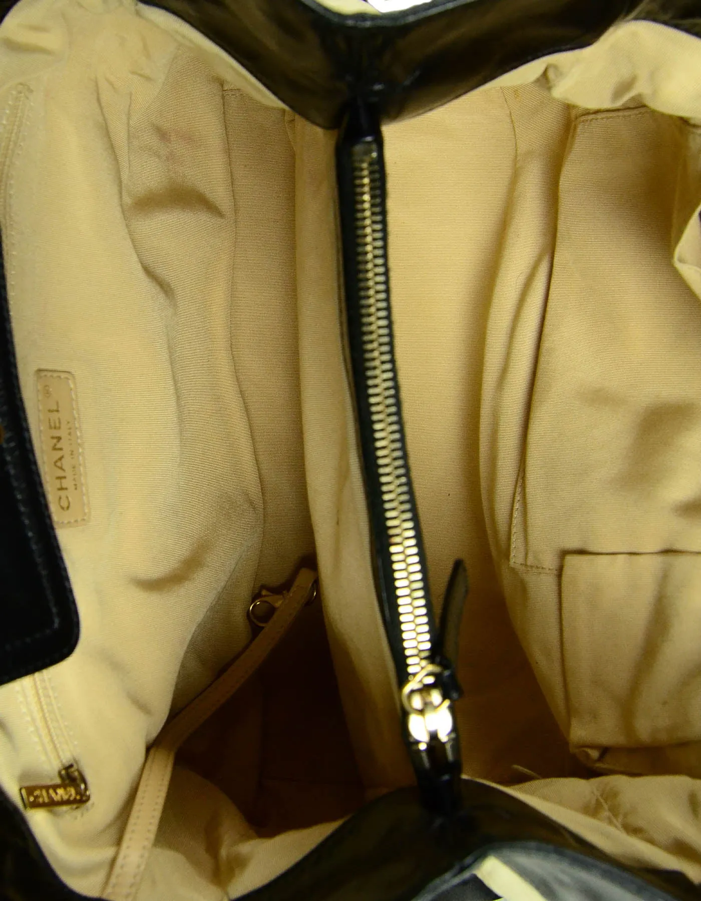 Chanel Black/Beige Quilted Leather In-the-Mix Tote Bag