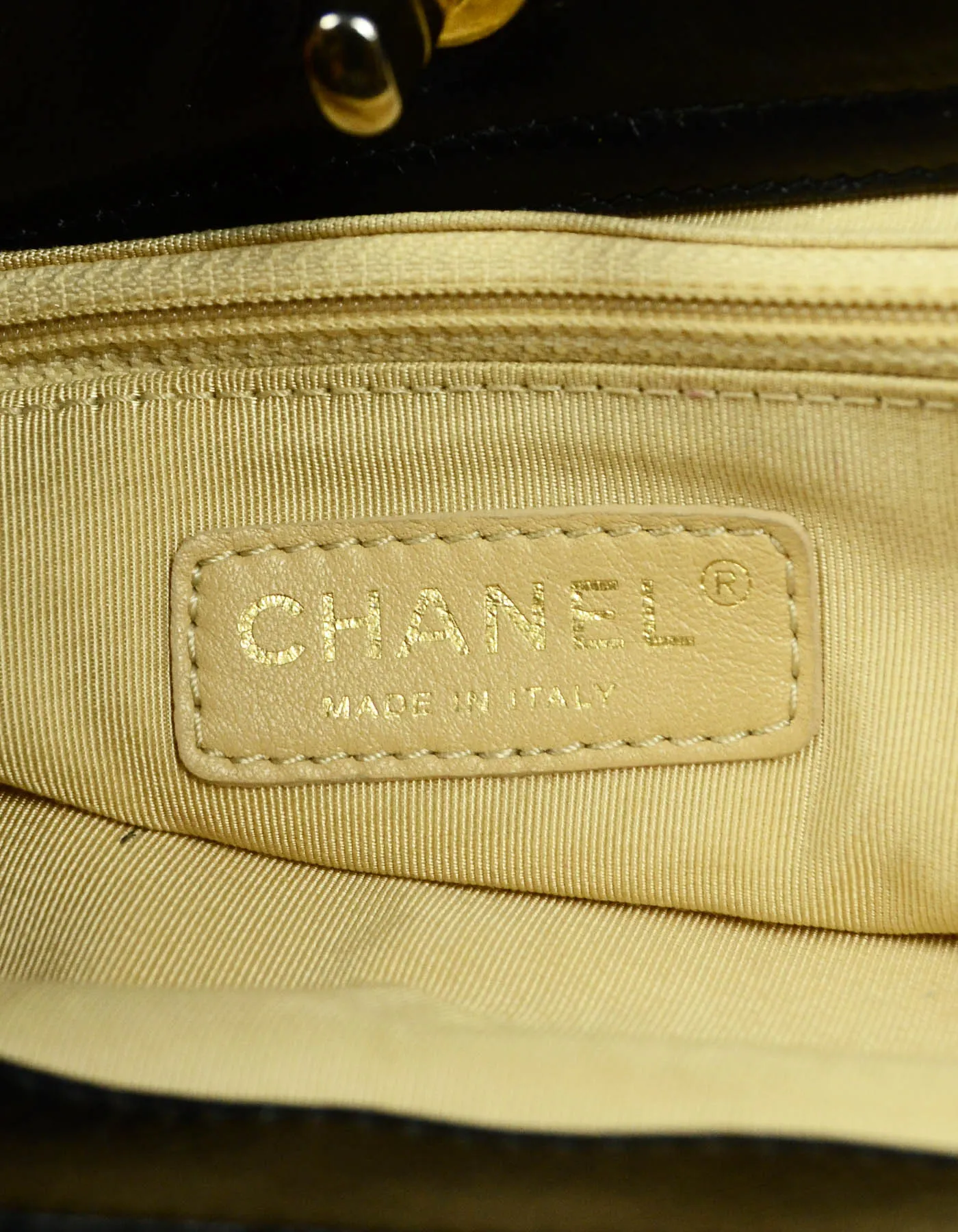 Chanel Black/Beige Quilted Leather In-the-Mix Tote Bag
