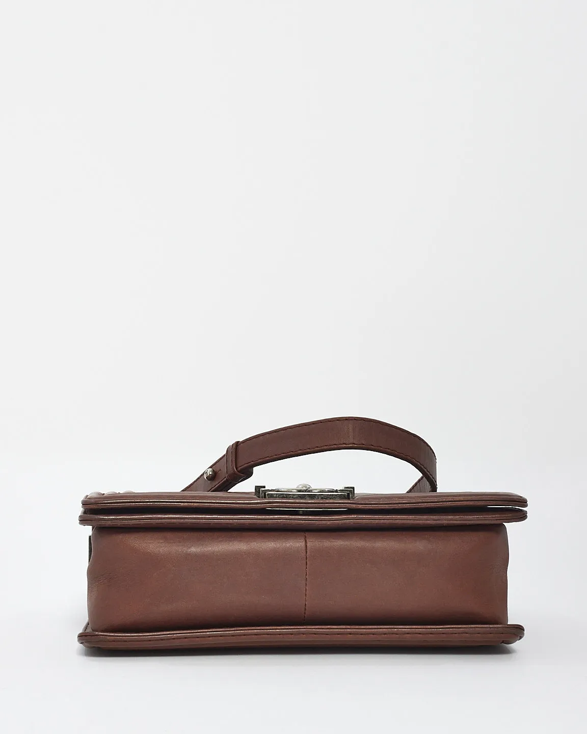 Chanel Brown Quilted Leather Boy Old Medium Bag