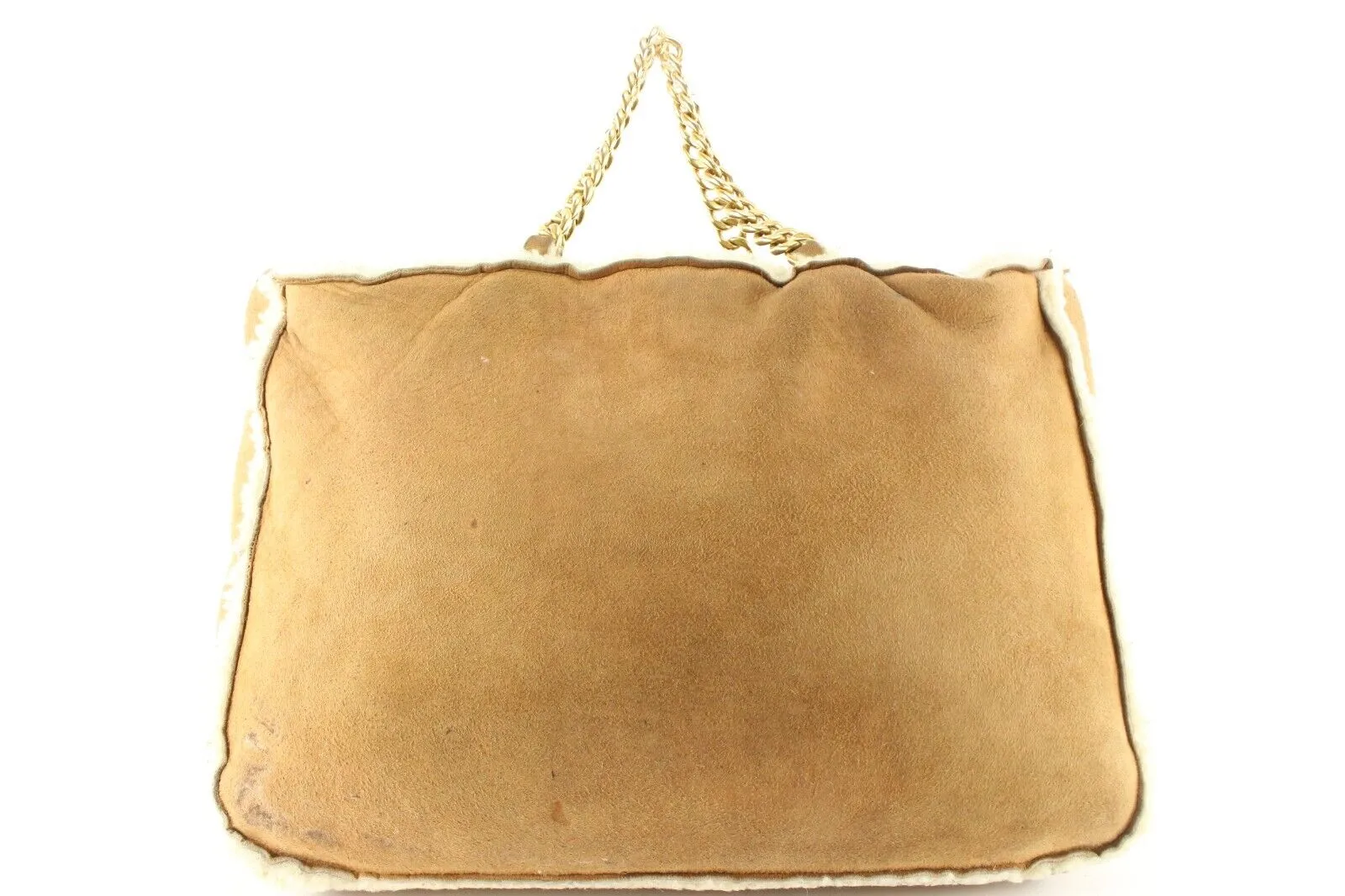 Chanel Brown Shearling Sheepskin Chain Tote GHW 4CAS0419