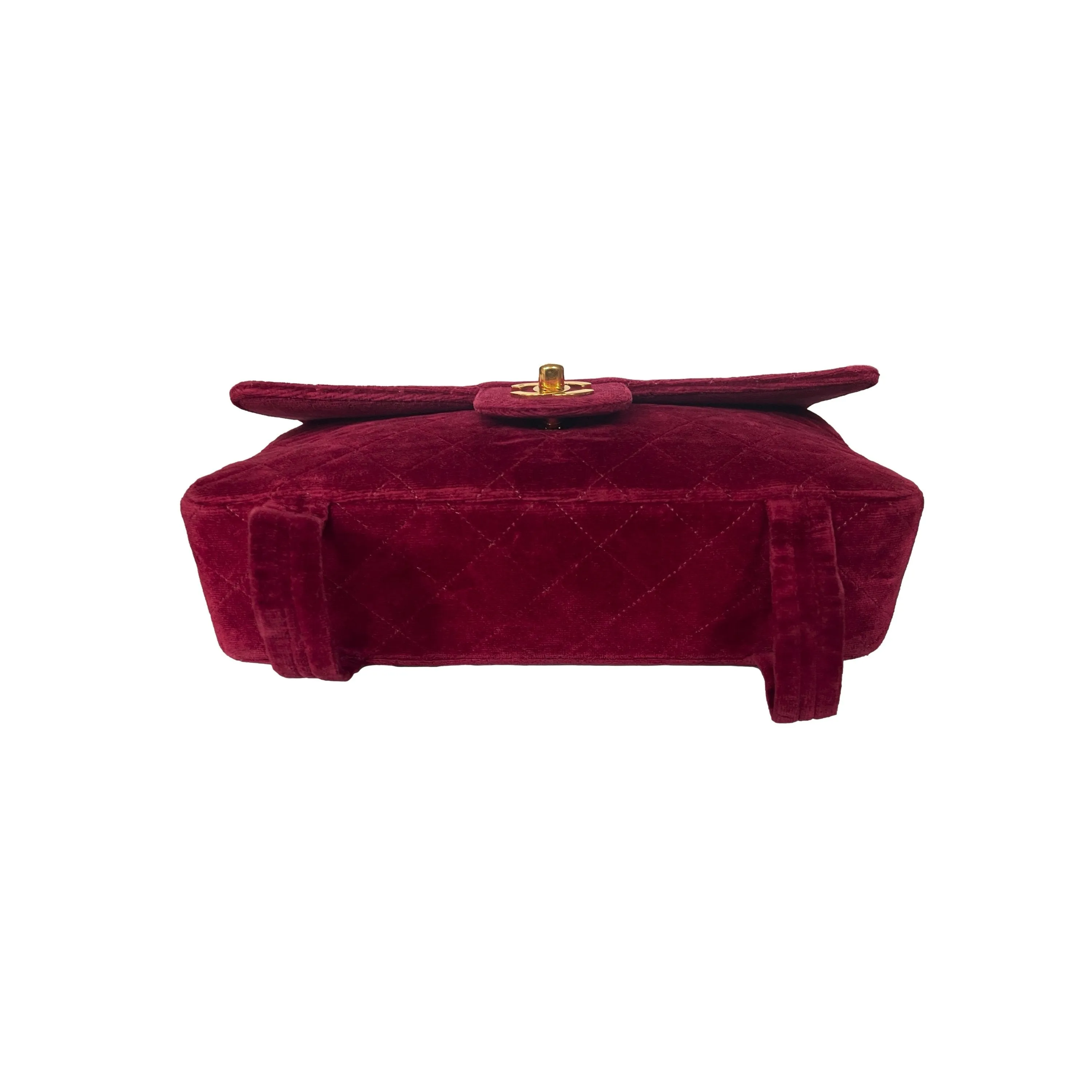 Chanel Burgundy Velvet Magazine Flap Bag