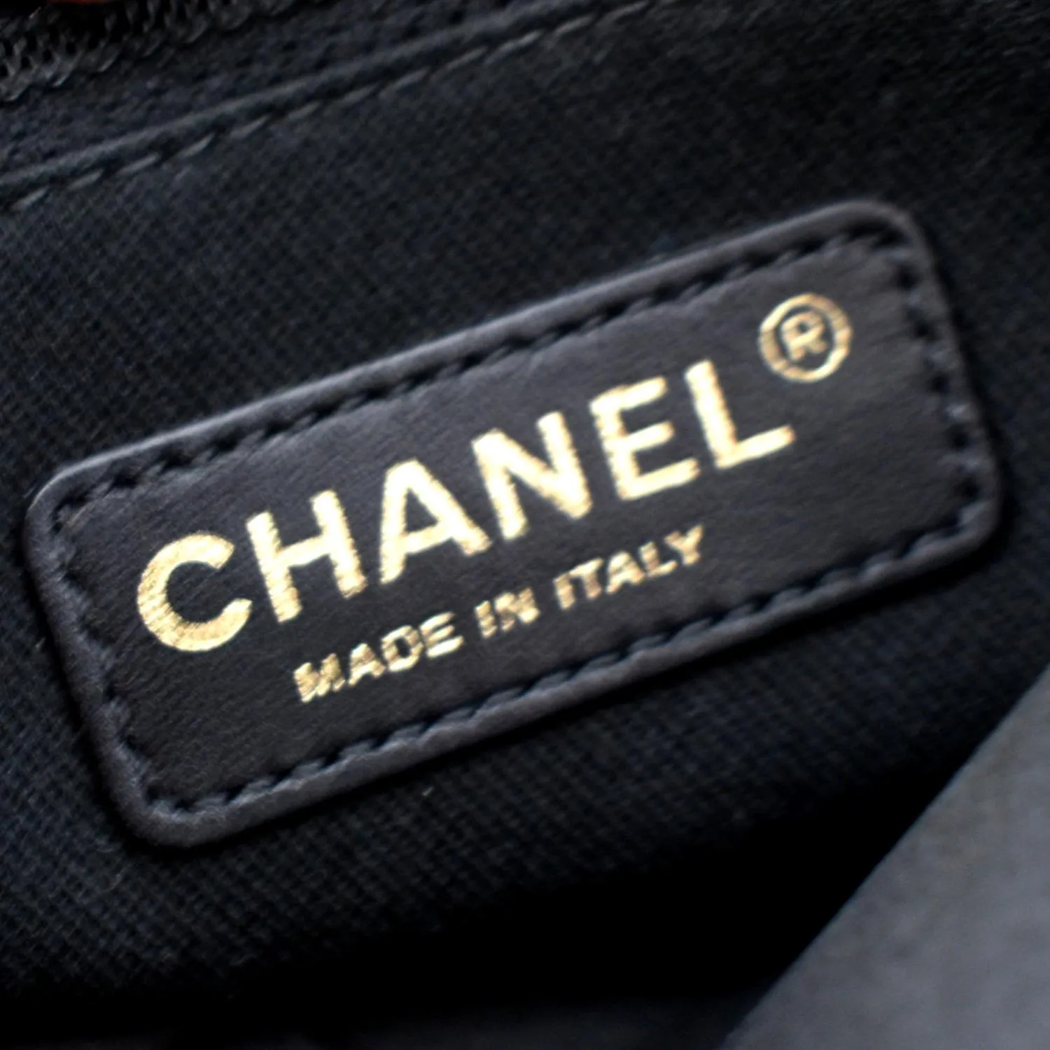 CHANEL Double Zip Patent Leather Shoulder Bag Navy Blue