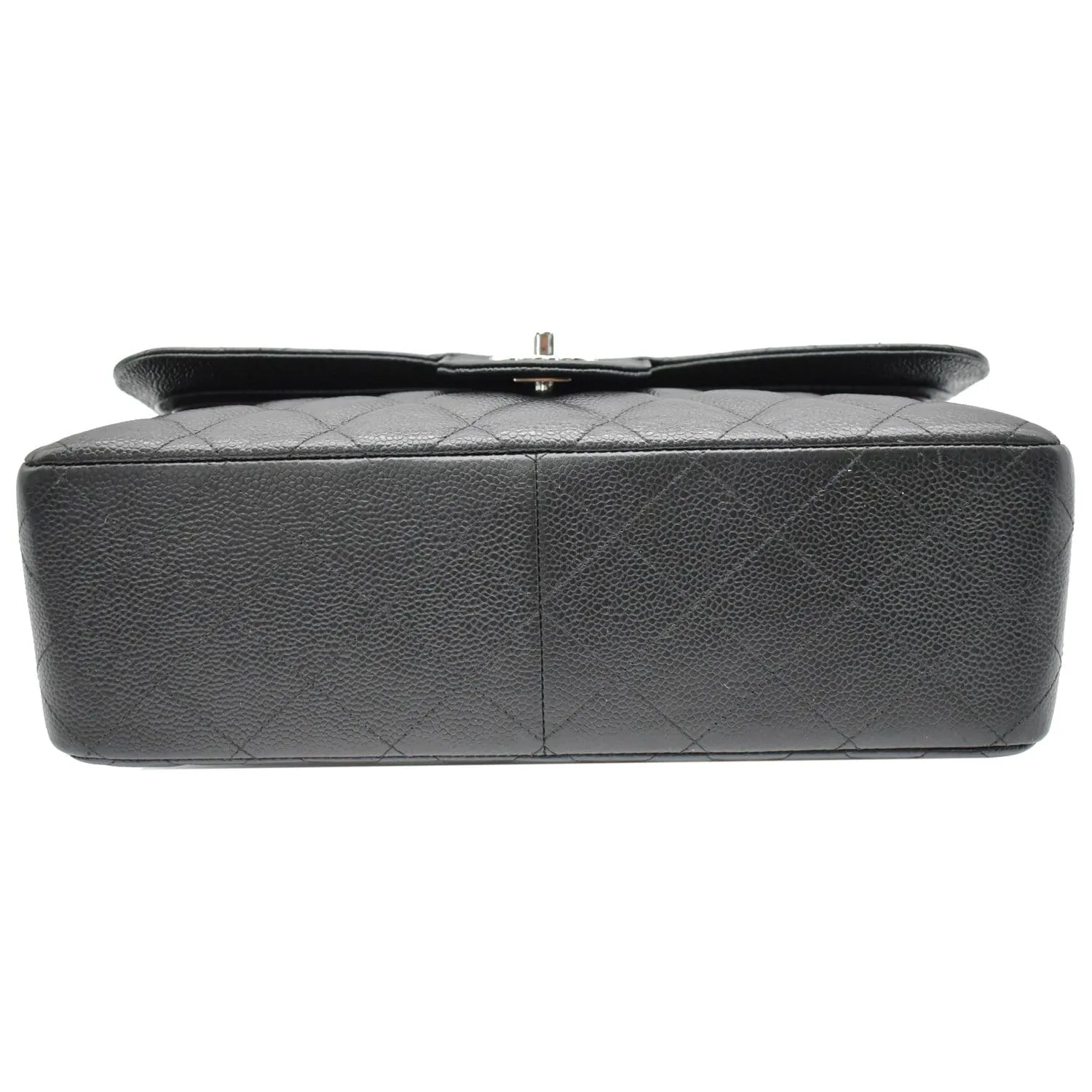 CHANEL Jumbo Double Flap Caviar Leather Shoulder Bag Black- Hot Deals