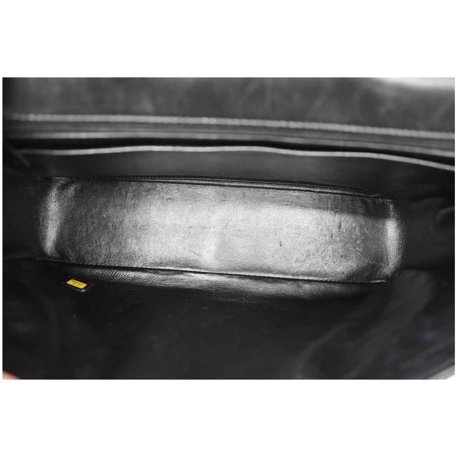 CHANEL Jumbo Single Flap Patent Leather Shoulder Bag Black
