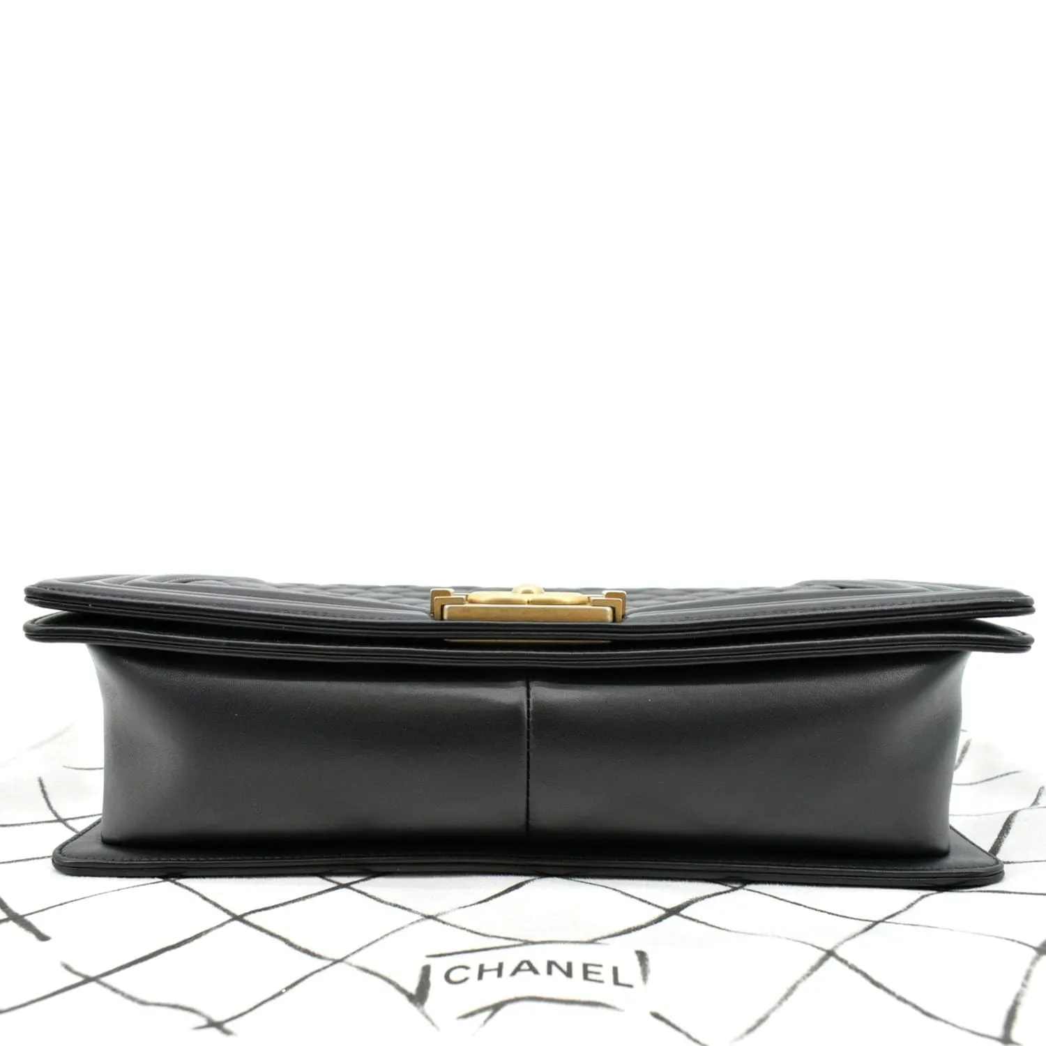 CHANEL Medium Boy Flap Calf Leather Shoulder Bag Black