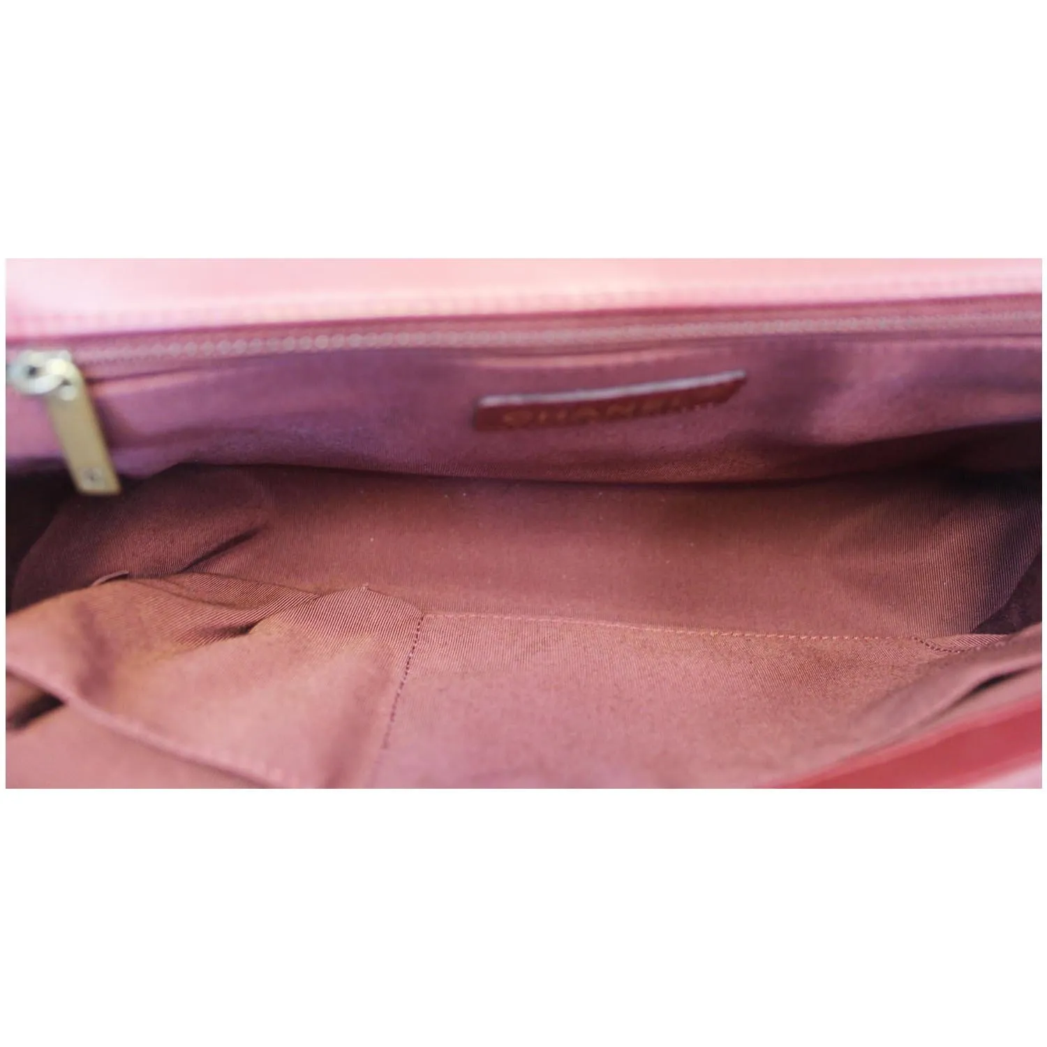 CHANEL Medium Boy Flap Lambskin Leather Shoulder Bag Red