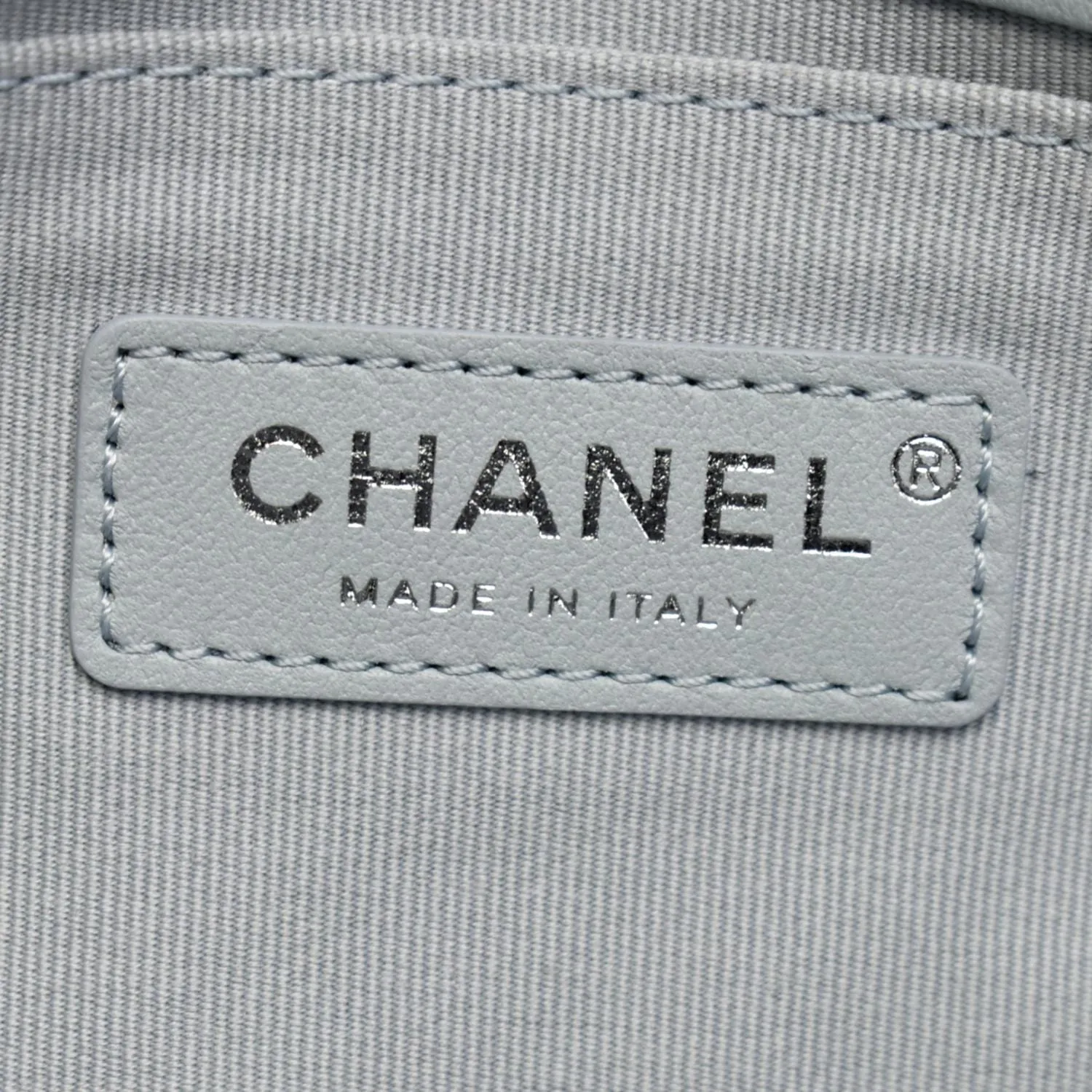 CHANEL Medium Boy Flap Quilted Leather Shoulder Bag Light Blue