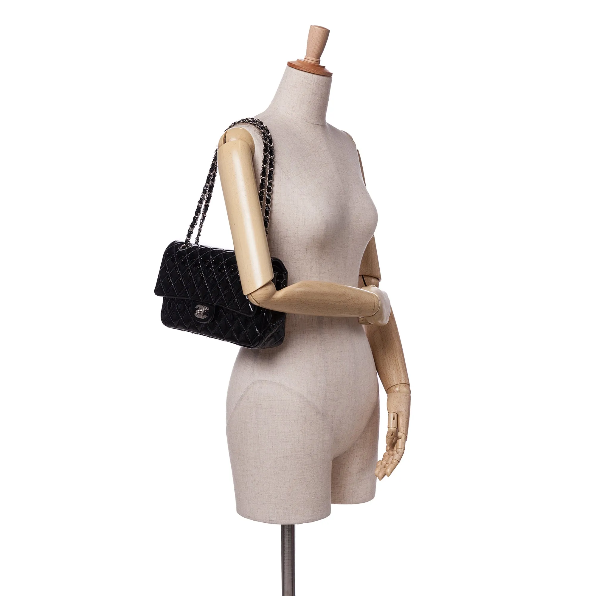 Chanel Medium Classic Patent Double Flap