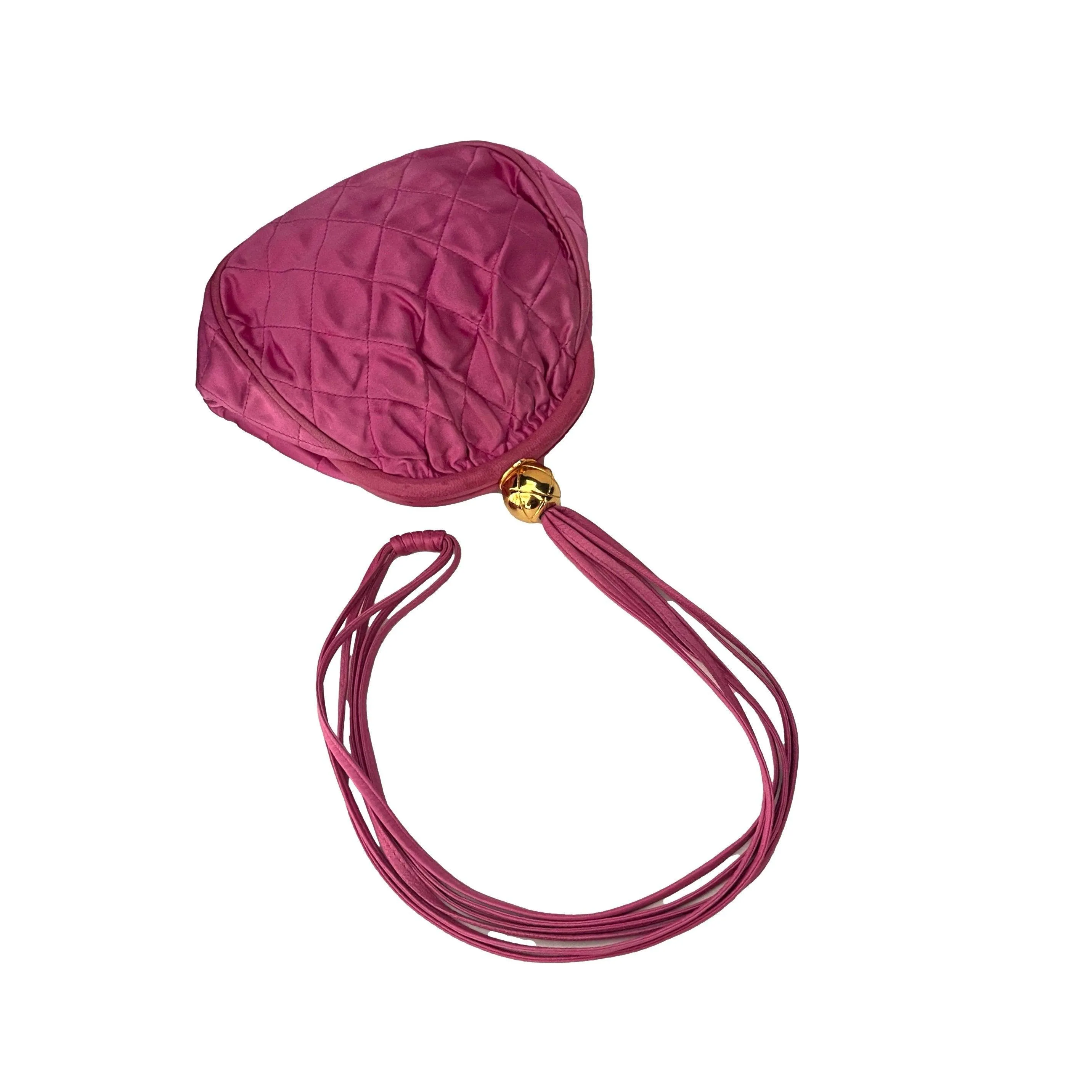 Chanel Pink Quilted Kiss Lock Shoulder Bag