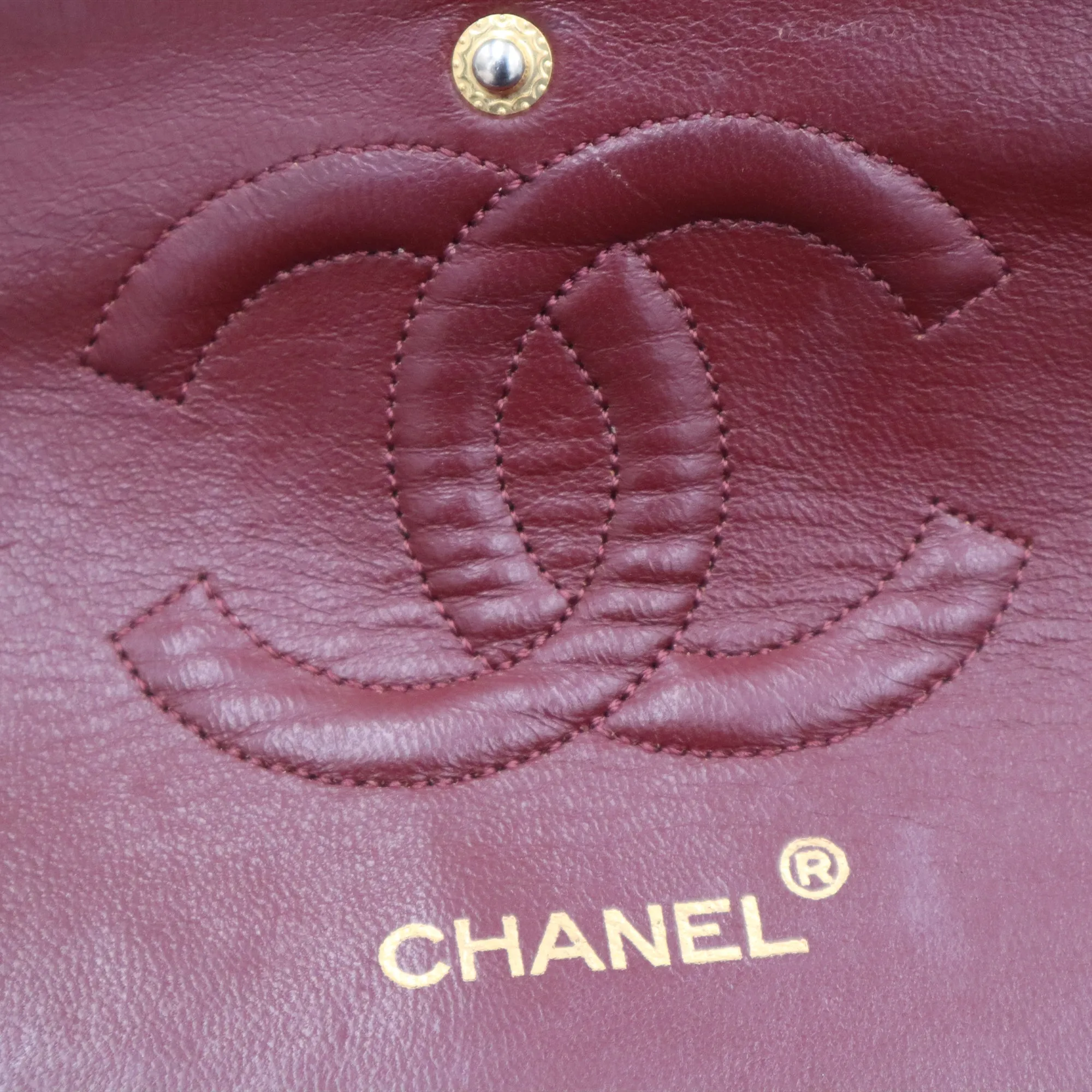 Chanel Quilted Lambskin Large Double Flap Chain Shoulder Bag