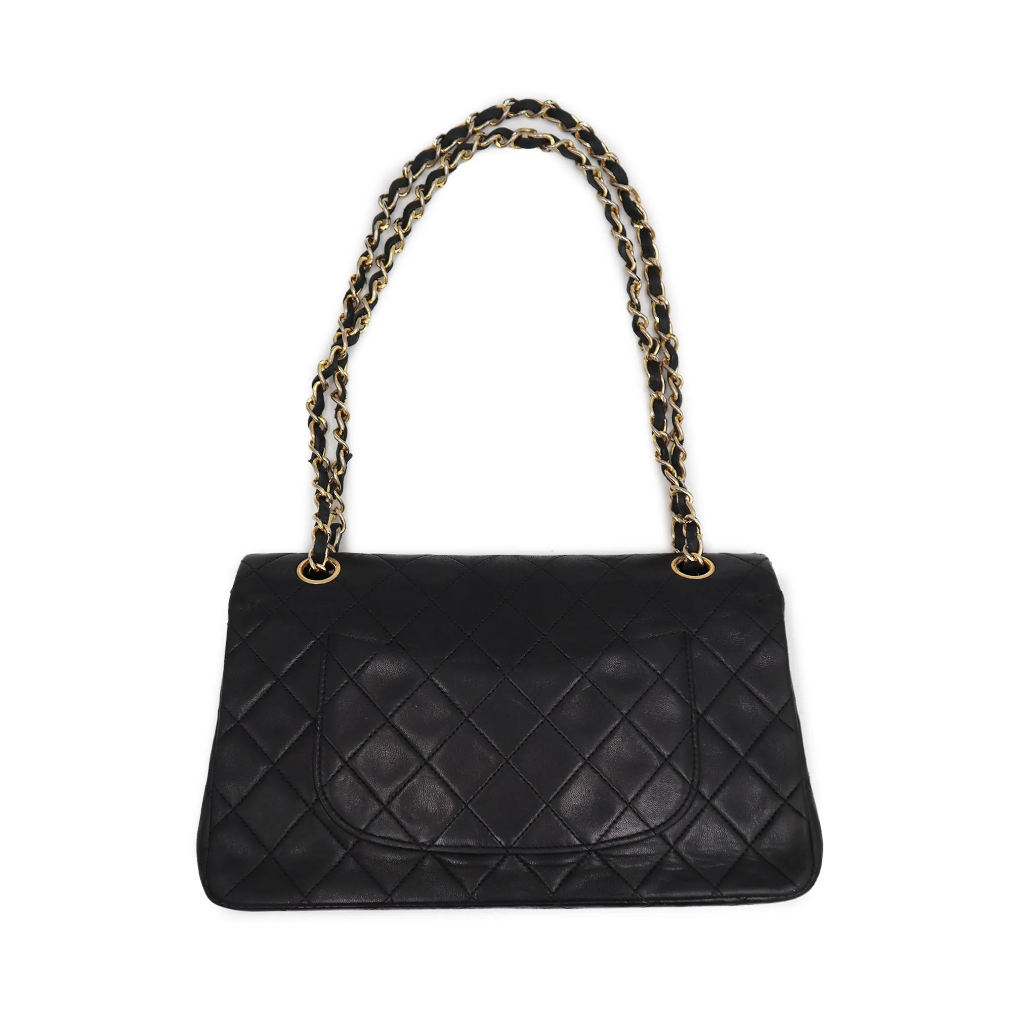 Chanel Quilted Lambskin Large Double Flap Chain Shoulder Bag