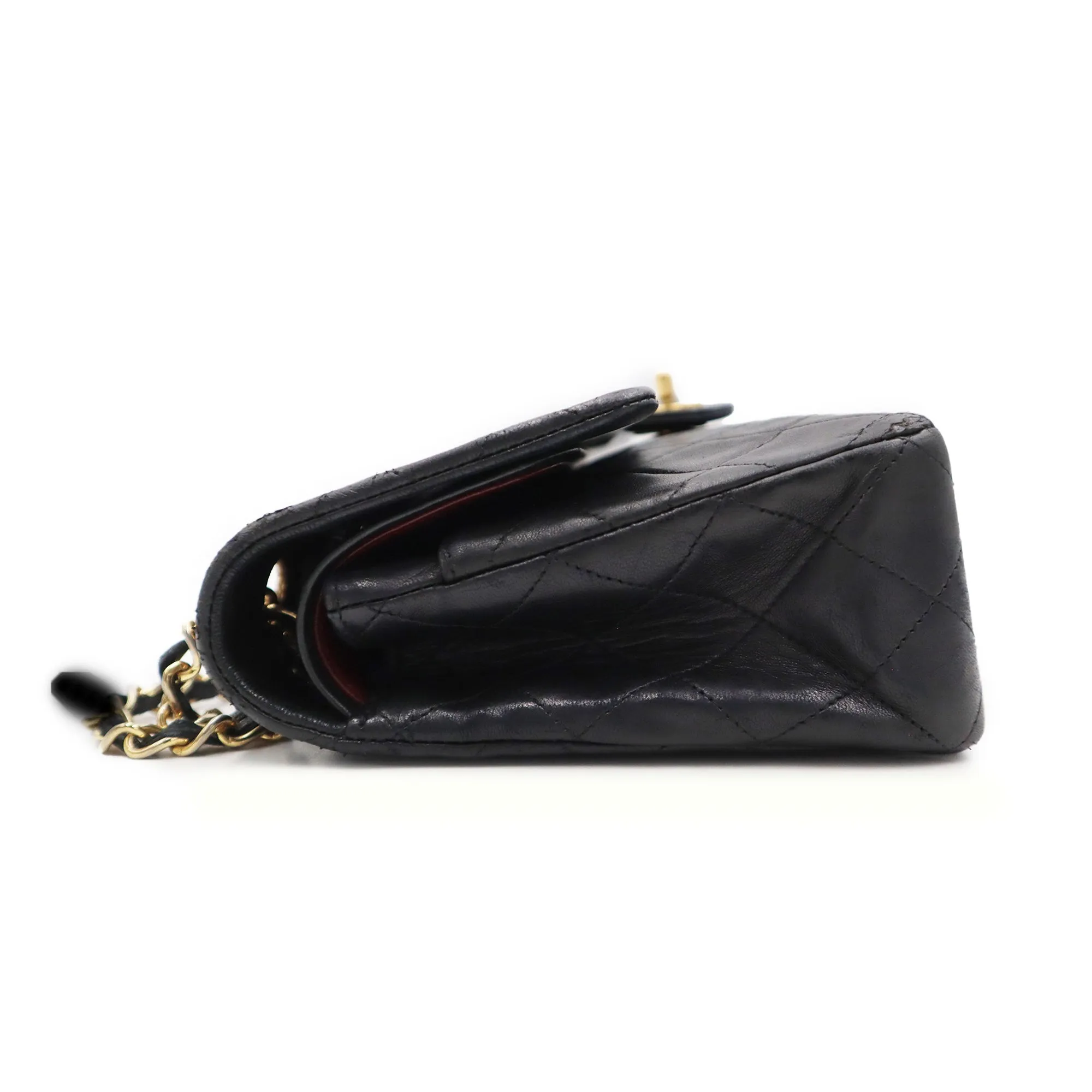 Chanel Quilted Lambskin Large Double Flap Chain Shoulder Bag