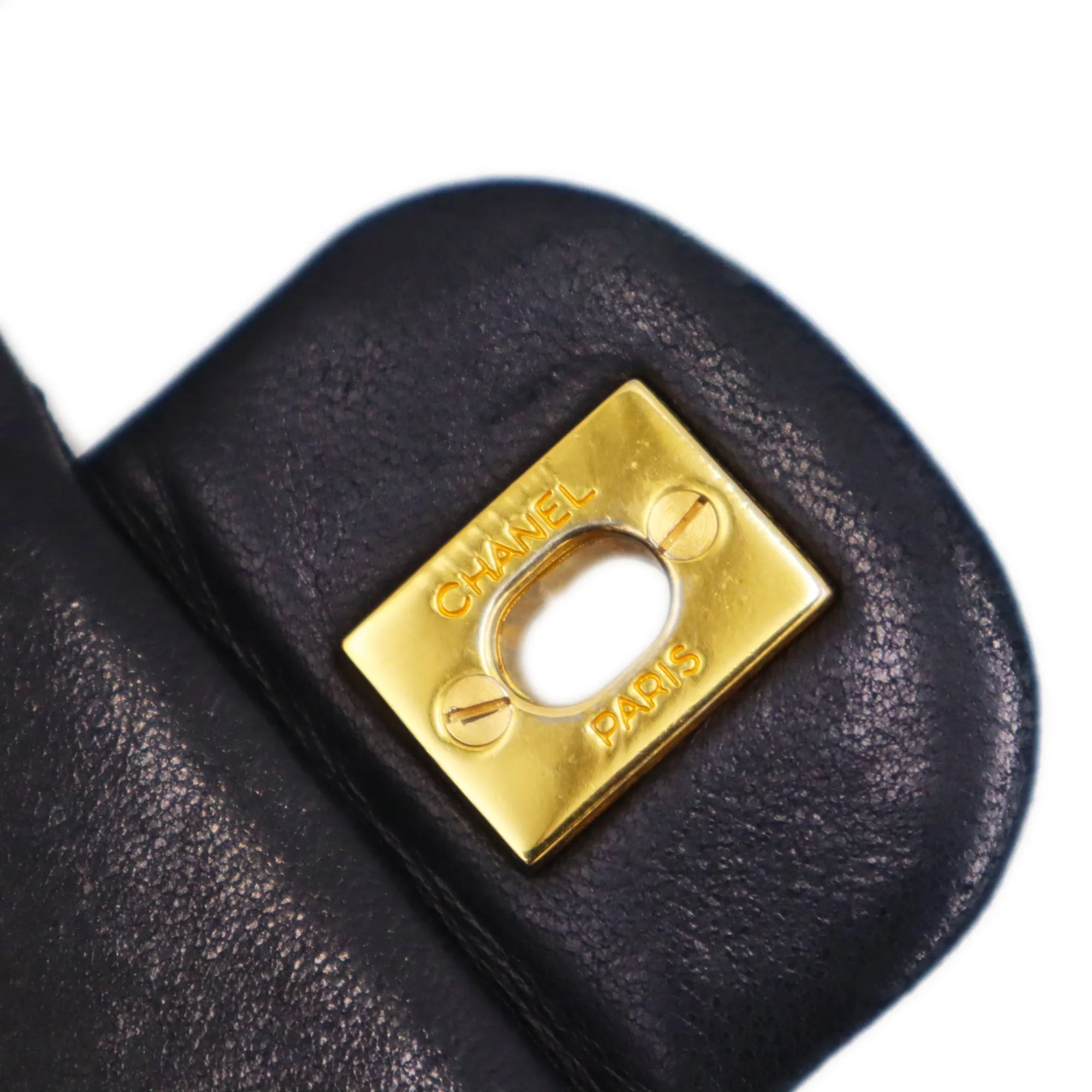Chanel Quilted Lambskin Large Double Flap Chain Shoulder Bag