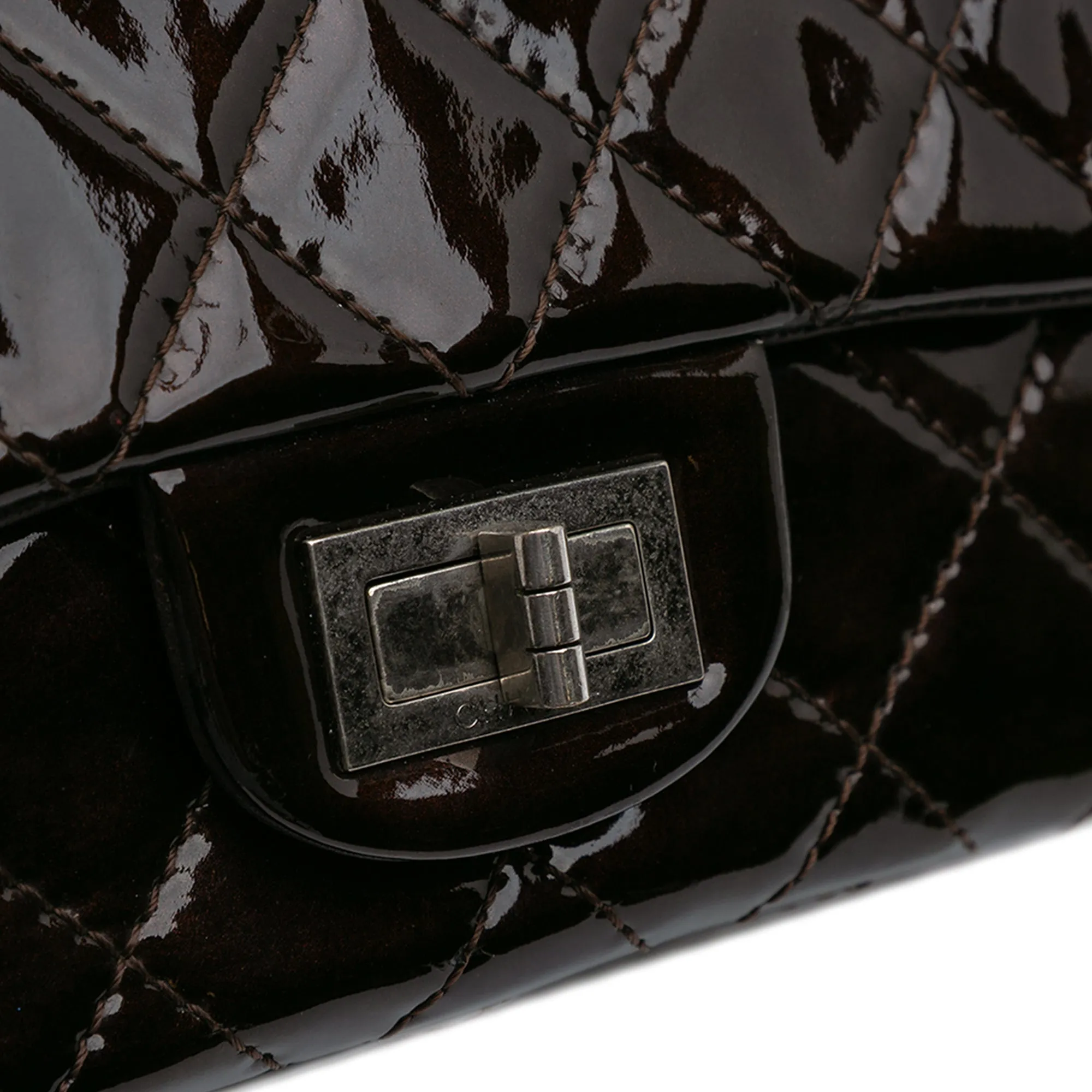 Chanel Reissue 2.55 Quilted Patent Double Flap 227