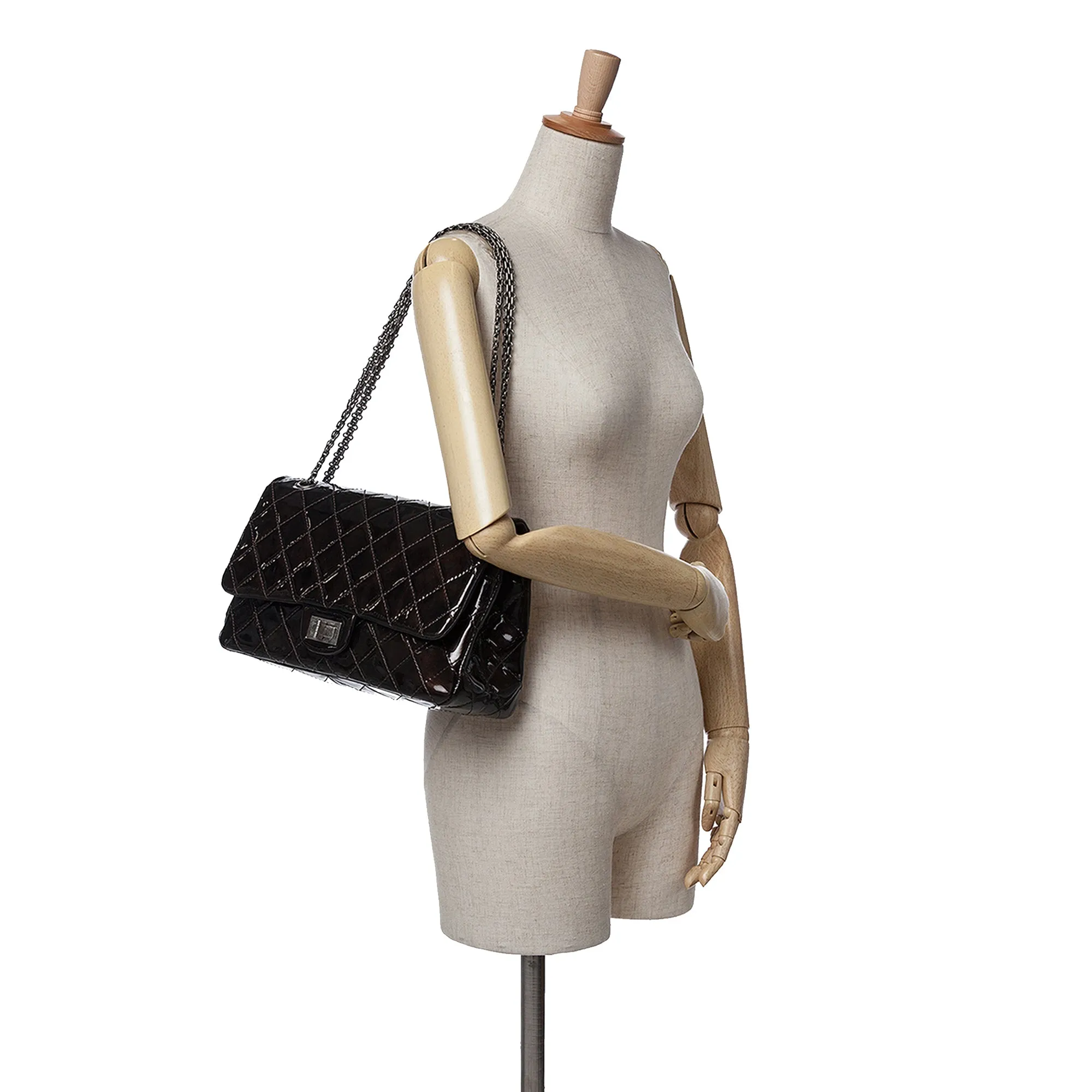 Chanel Reissue 2.55 Quilted Patent Double Flap 227