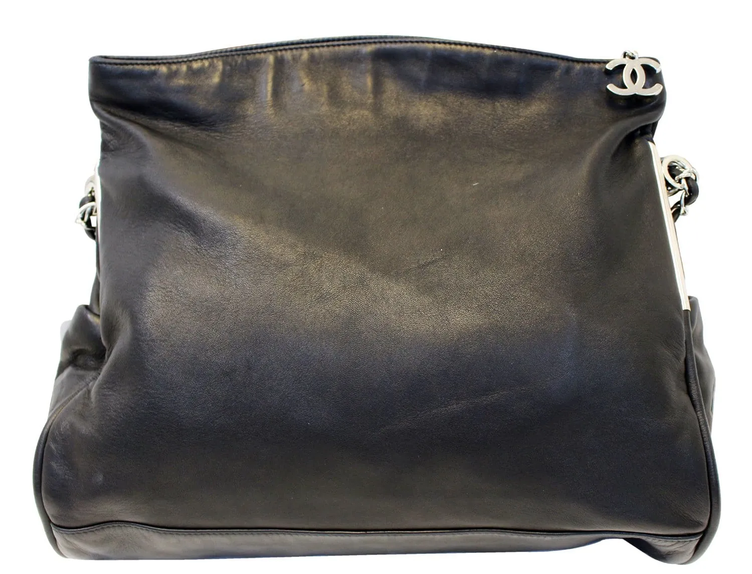 Chanel Shoulder Bag Black Lambskin Leather - CHANEL Bags