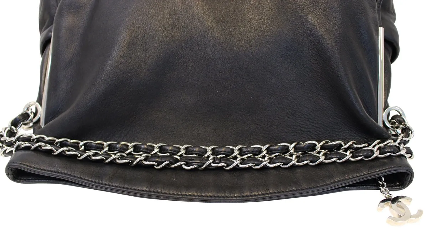 Chanel Shoulder Bag Black Lambskin Leather - CHANEL Bags