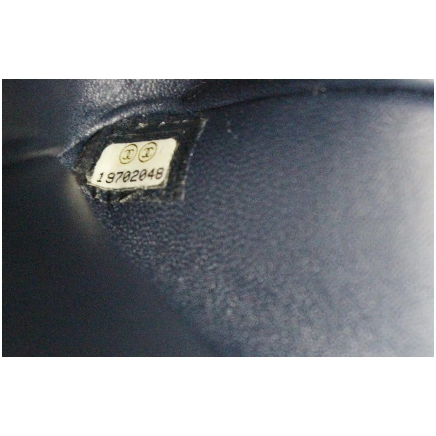 CHANEL Timeless Classic Double Flap Python Shoulder Bag Navy Blue
