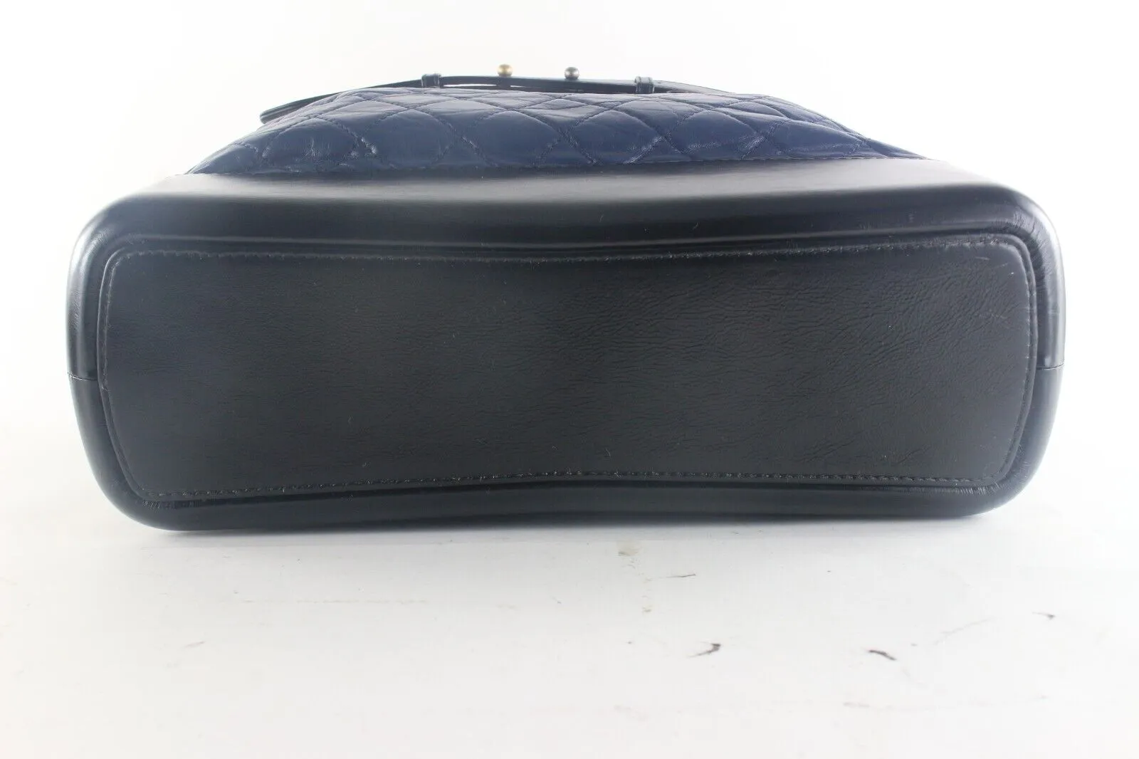 Chanel Two-Tone Quilted Black x Blue Leather Gabrielle 2way Tote 6CK103K