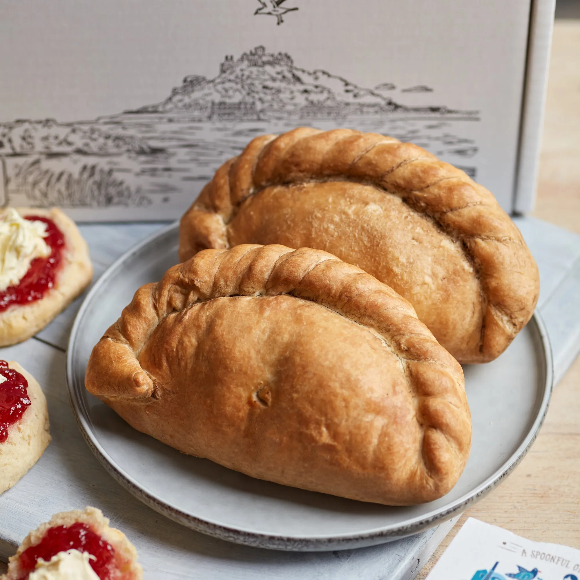 Cheese & Onion Pasty & Cream Tea Hamper