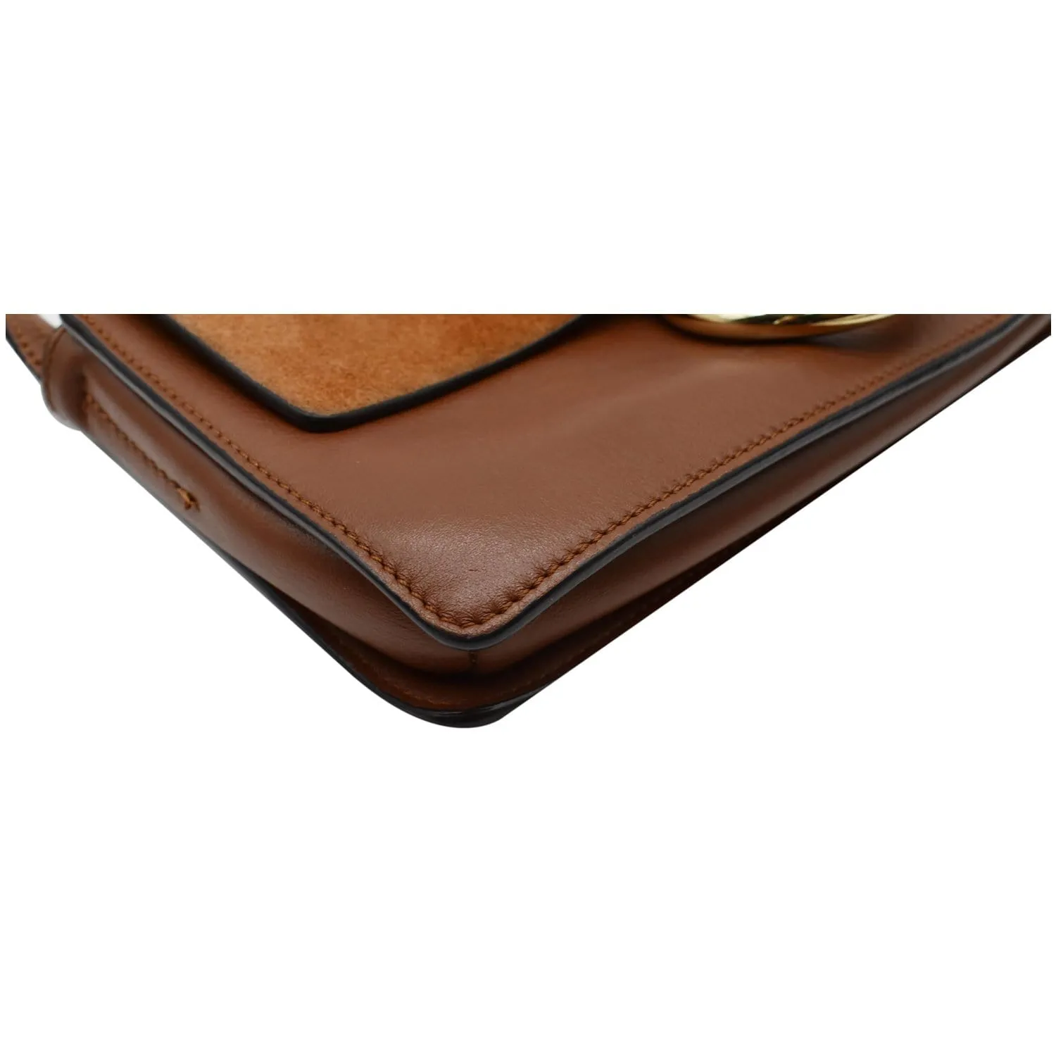 CHLOE Faye Small Suede Leather Shoulder Bag Brown