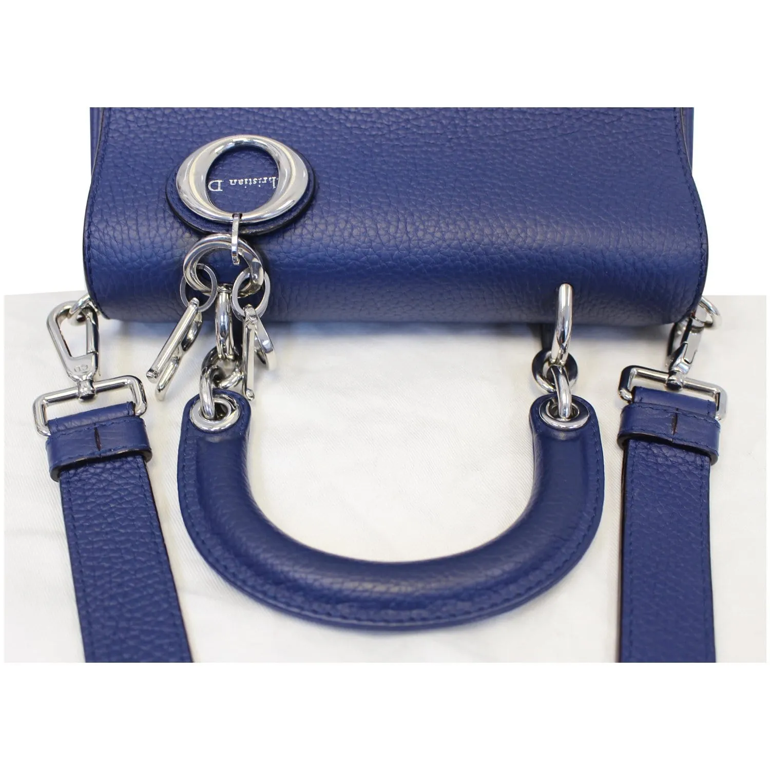CHRISTIAN DIOR Be Dior Small Bullcalf Flap Shoulder Bag Blue