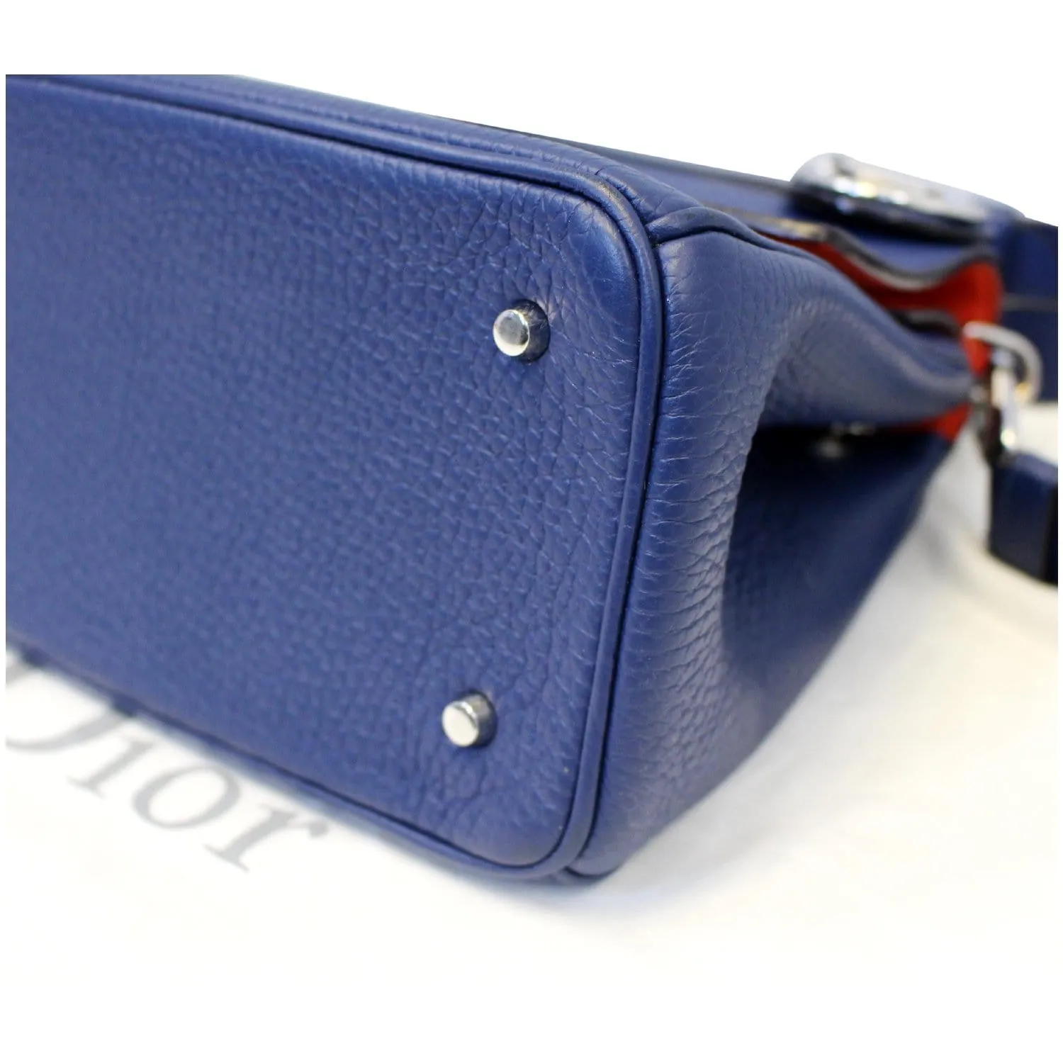 CHRISTIAN DIOR Be Dior Small Bullcalf Flap Shoulder Bag Blue