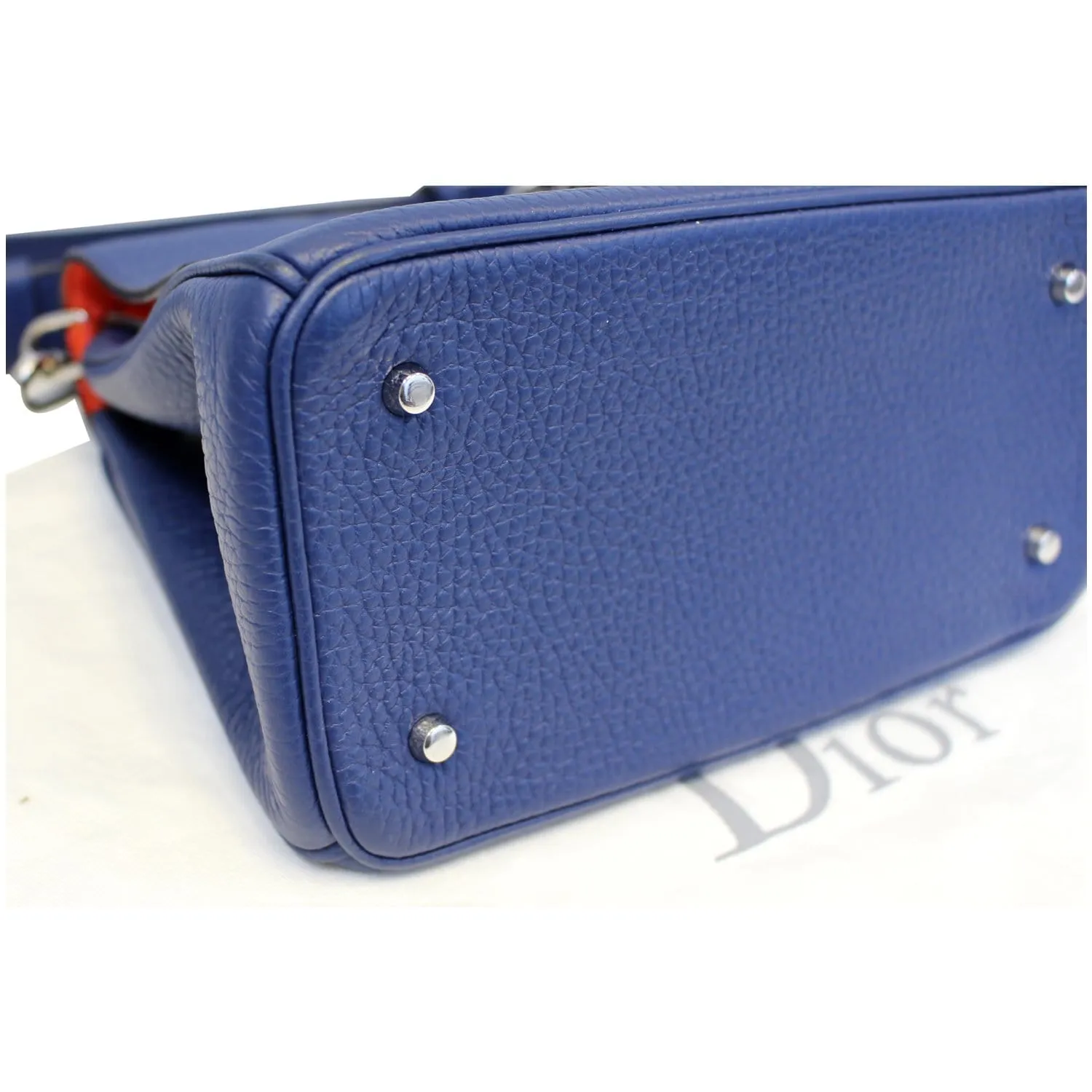 CHRISTIAN DIOR Be Dior Small Bullcalf Flap Shoulder Bag Blue