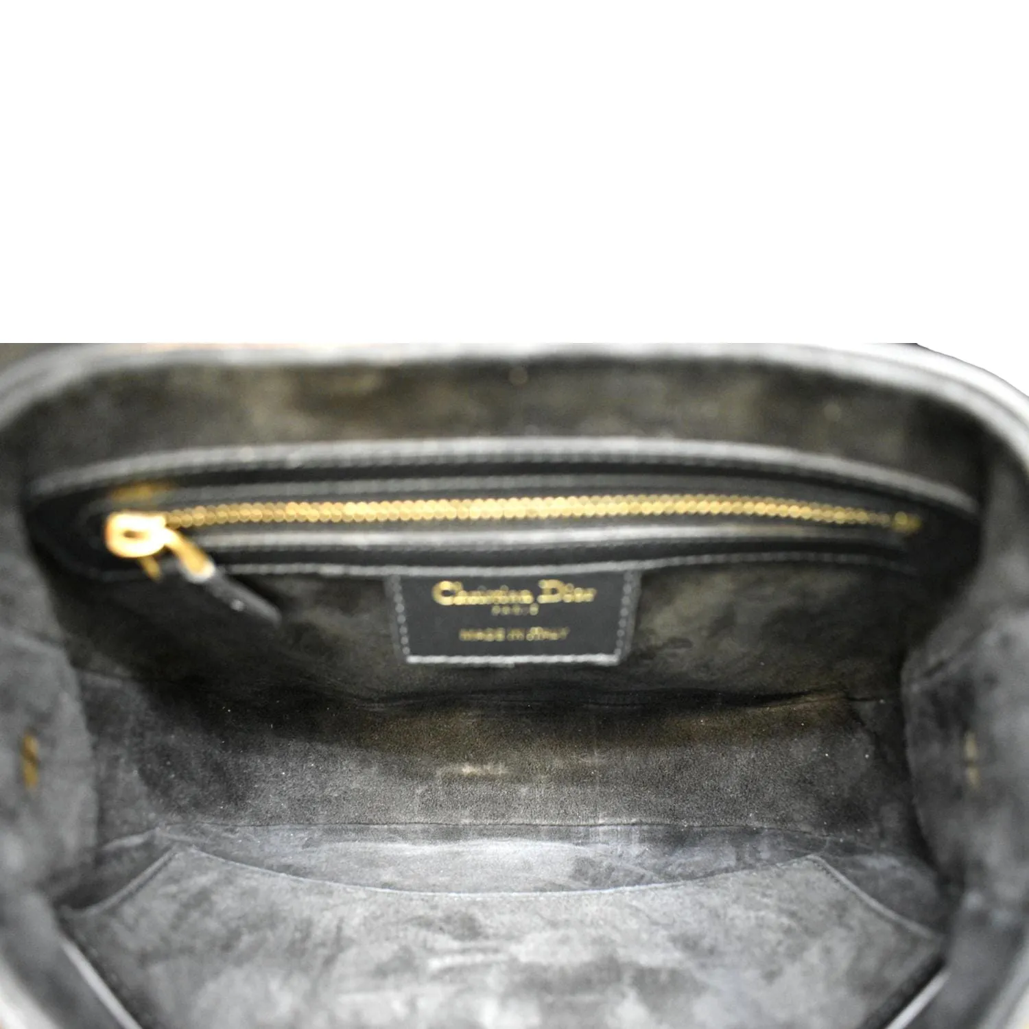 CHRISTIAN DIOR D Fence Calfskin Leather Saddle Bag Black - Hot Deals