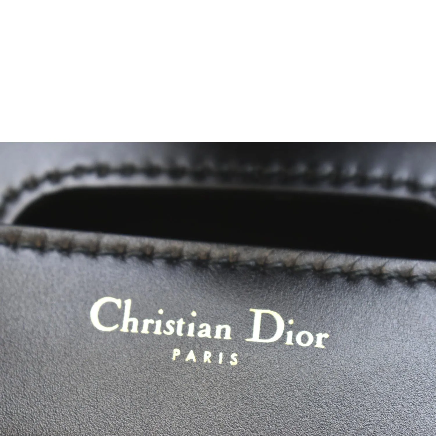 CHRISTIAN DIOR D Fence Calfskin Leather Saddle Bag Black - Hot Deals