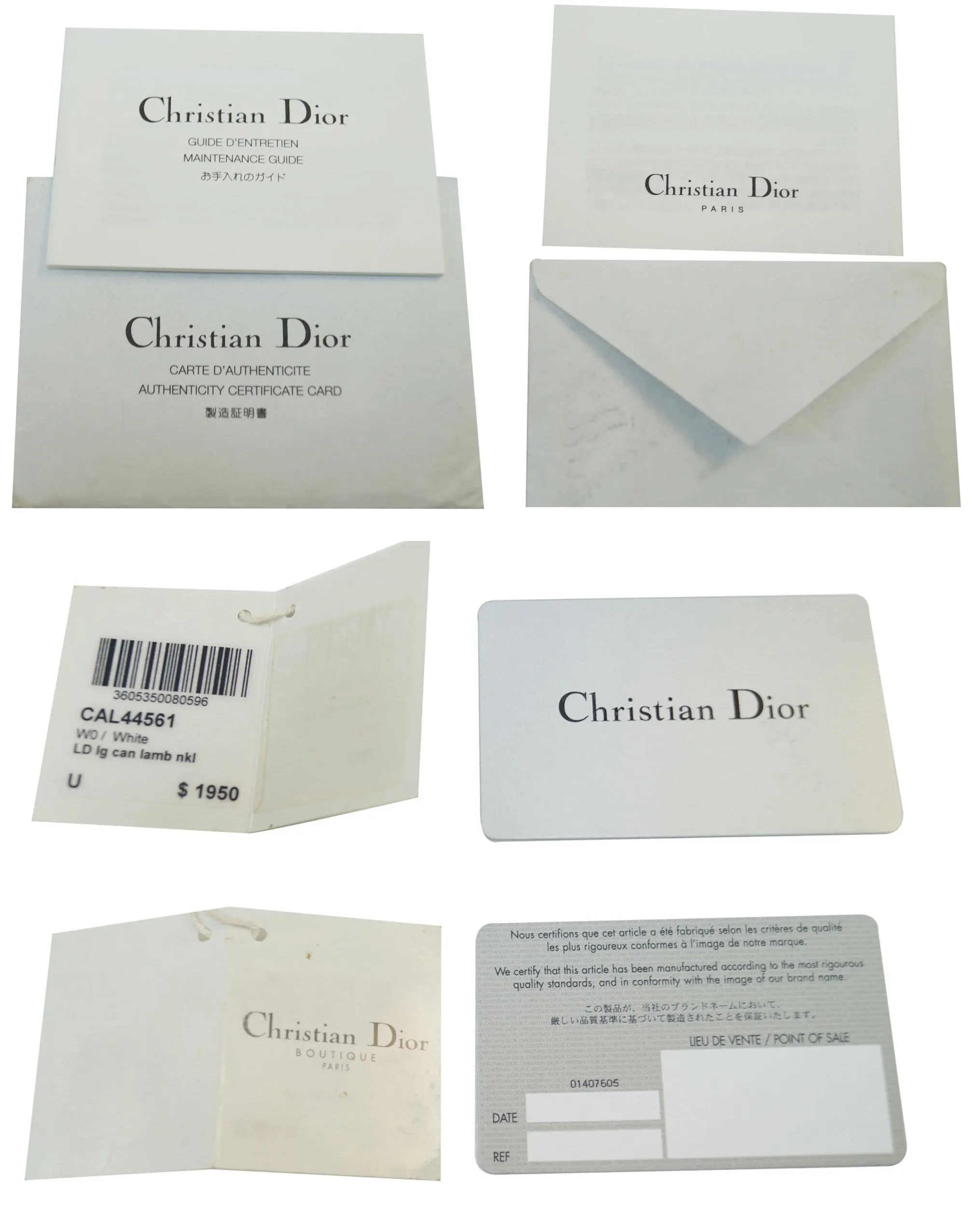 CHRISTIAN DIOR White Lambskin Leather Large Lady Dior Shoulder Bag - FINAL CALL