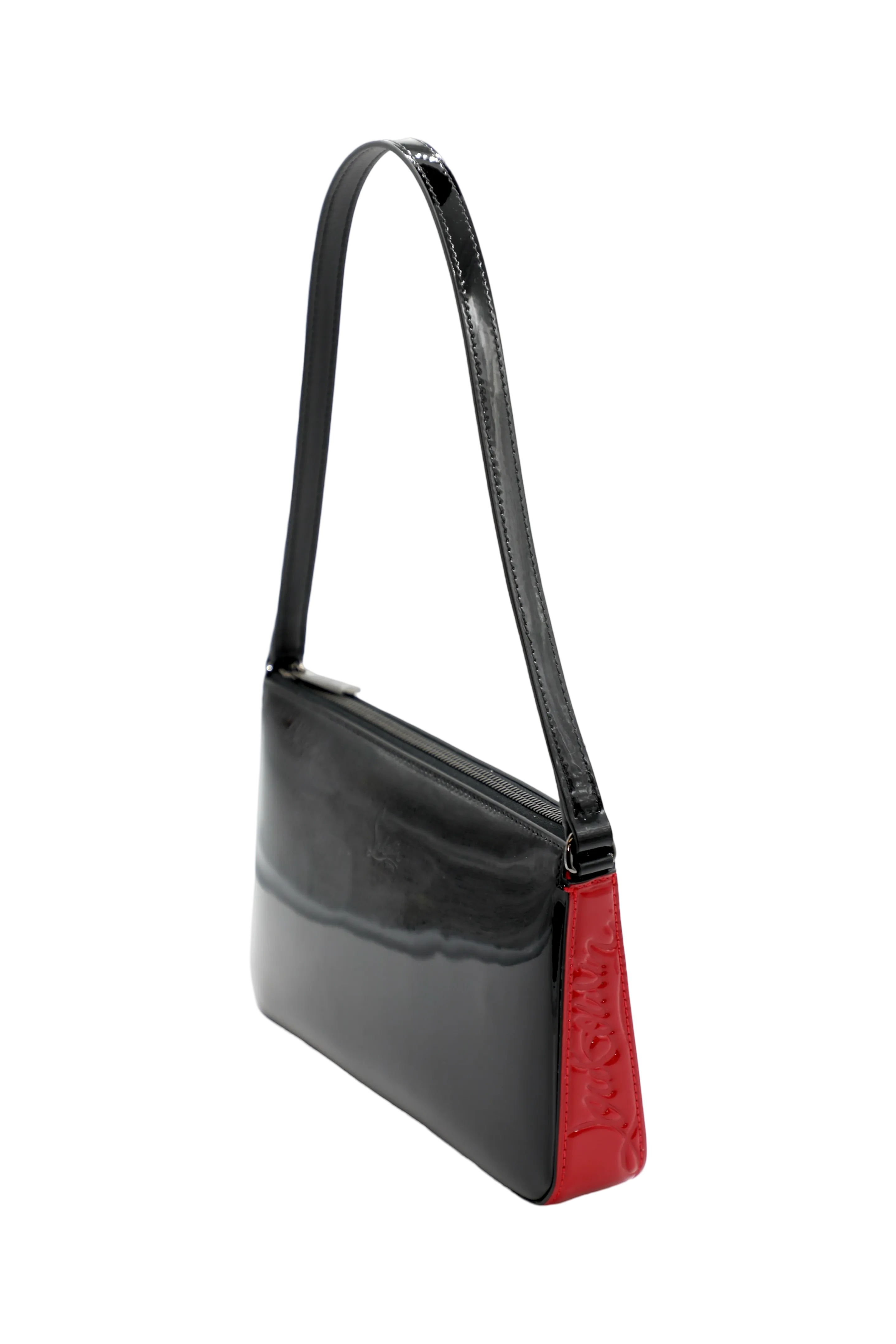 Christian Louboutin Loubila Shoulder Patent in Black/Loubi | In-Store Only