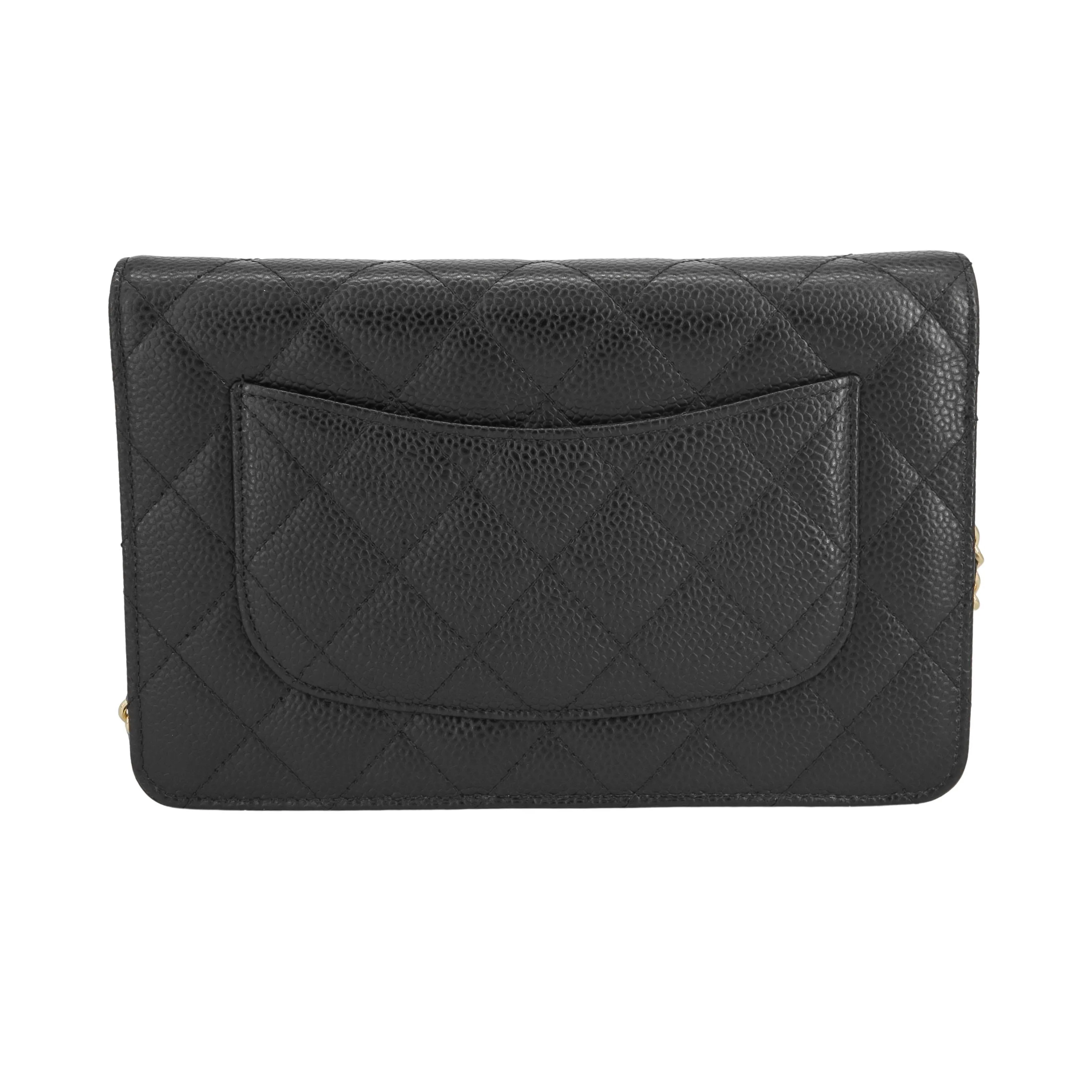 Classic Wallet On Chain WOC in Black Caviar GHW