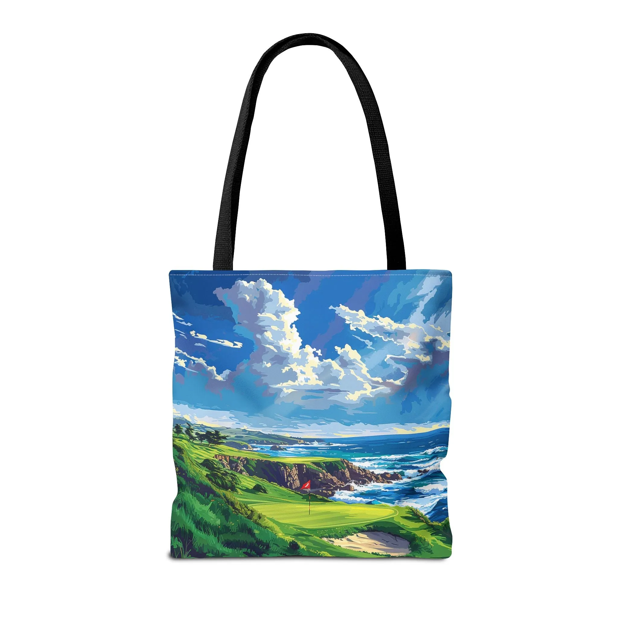 Coastal Tee Time Tote Bag - Carry the Course - Where the Greens Meet the Ocean! Available in 3 sizes.