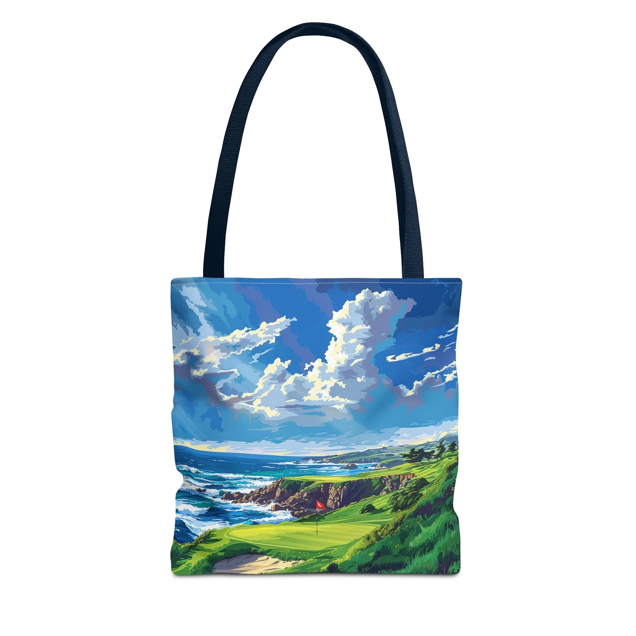 Coastal Tee Time Tote Bag - Carry the Course - Where the Greens Meet the Ocean! Available in 3 sizes.