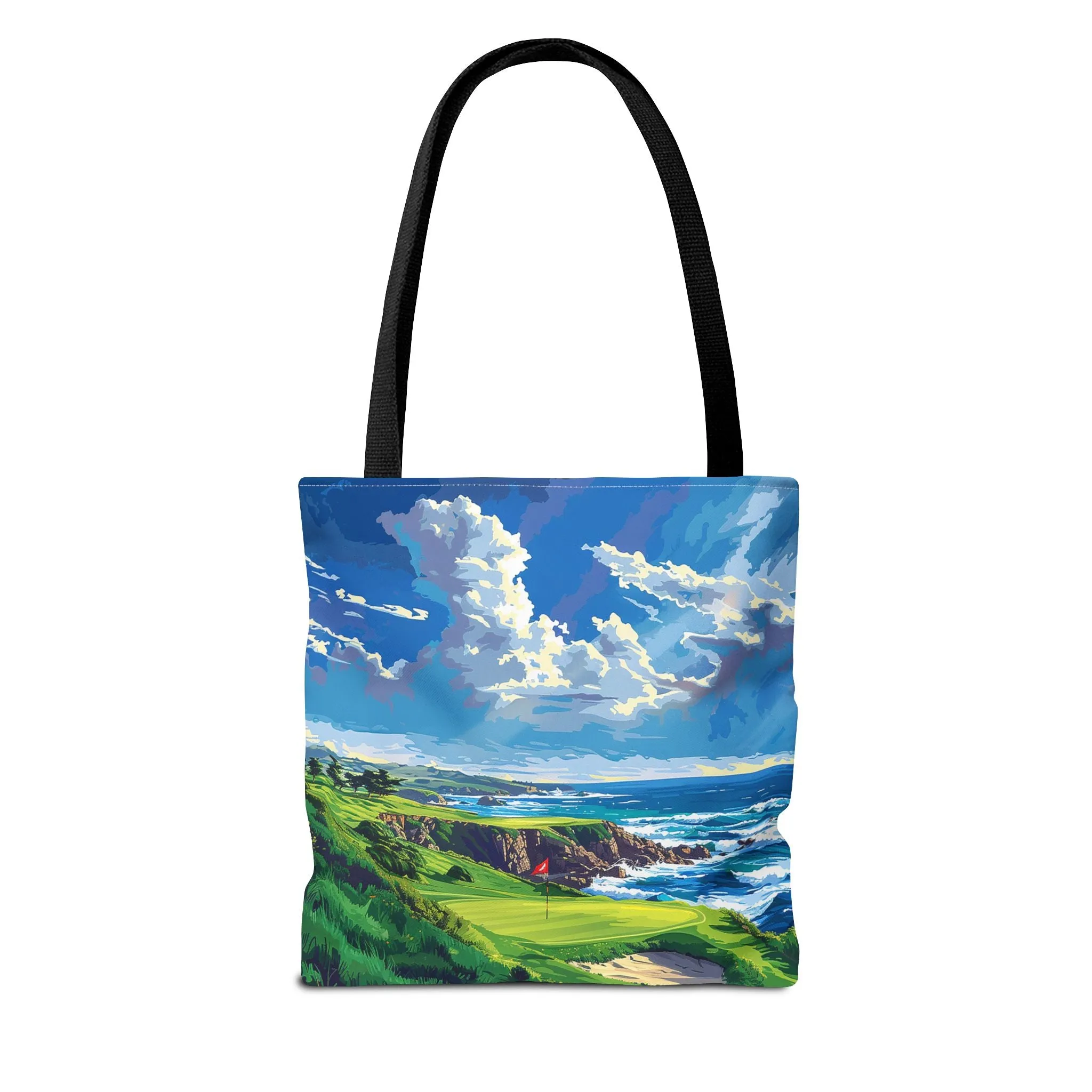 Coastal Tee Time Tote Bag - Carry the Course - Where the Greens Meet the Ocean! Available in 3 sizes.