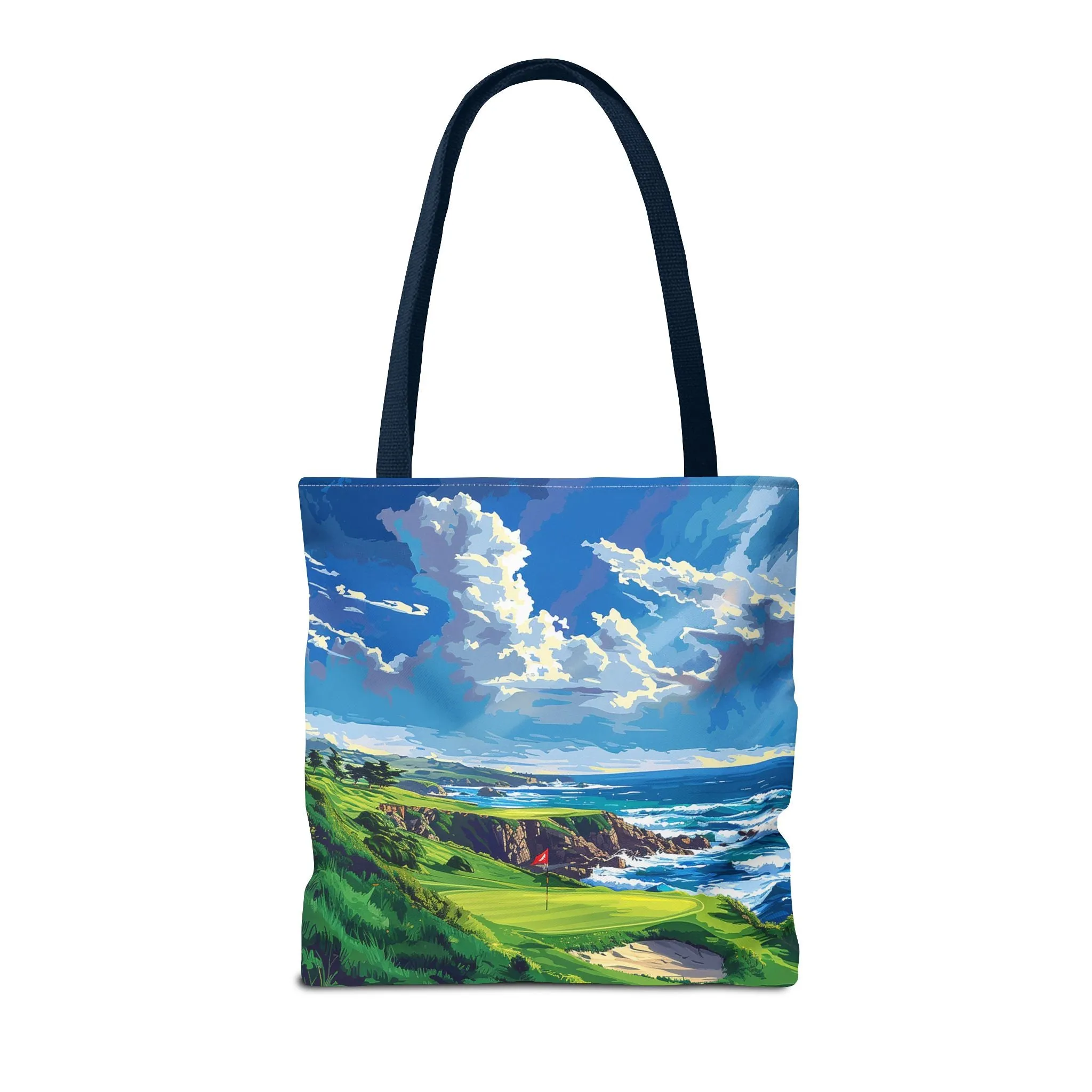 Coastal Tee Time Tote Bag - Carry the Course - Where the Greens Meet the Ocean! Available in 3 sizes.