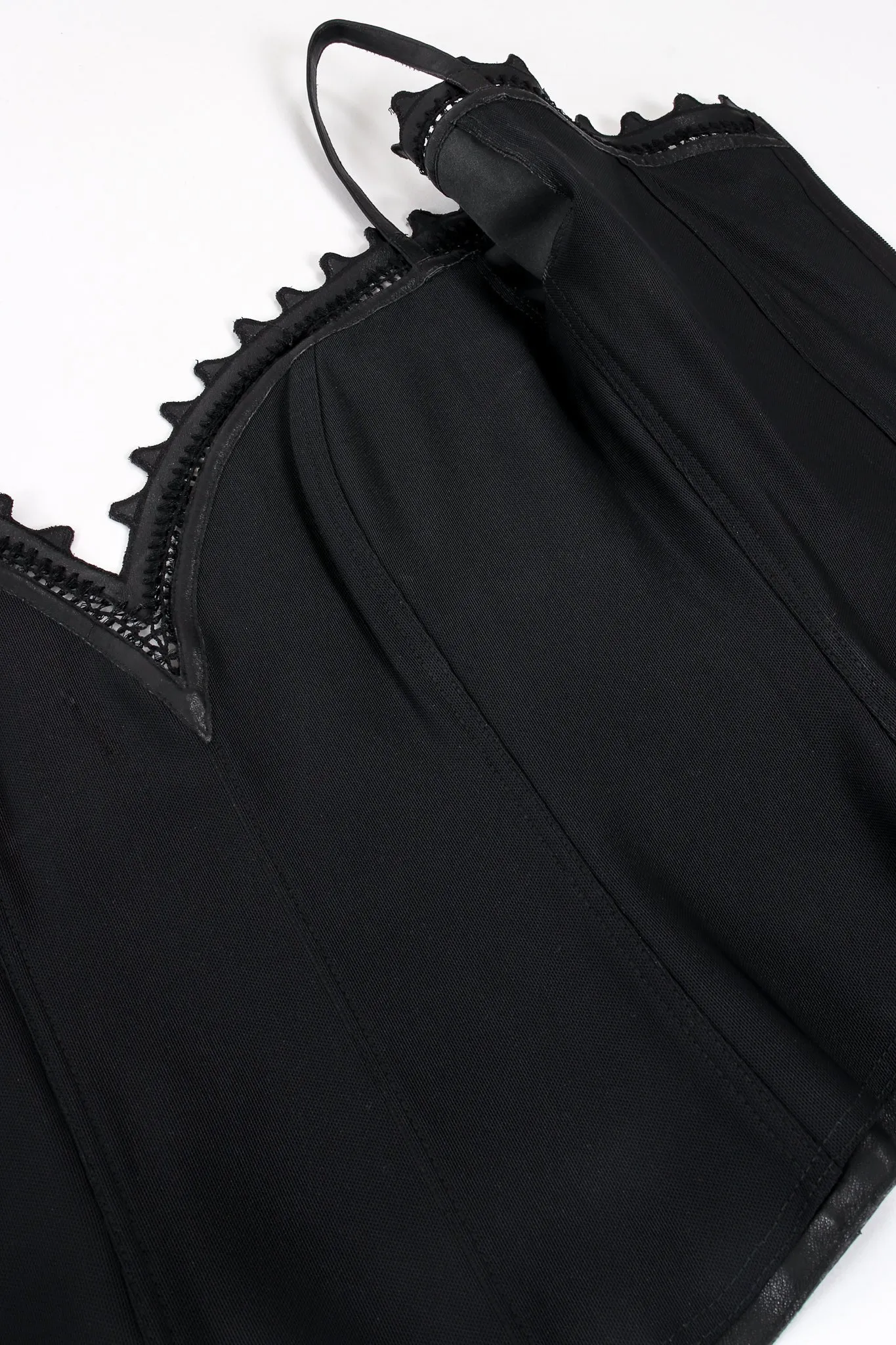 Cold Shoulder Leather Corset Top