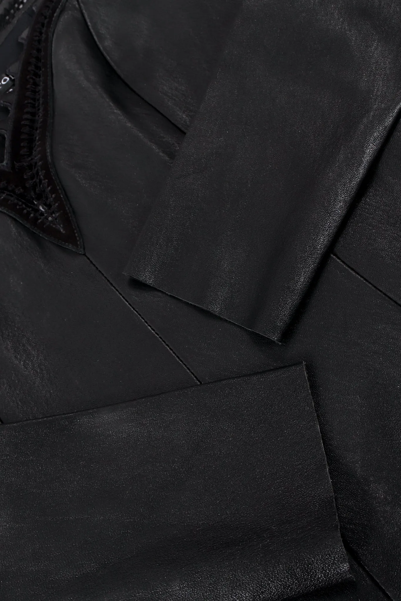 Cold Shoulder Leather Corset Top