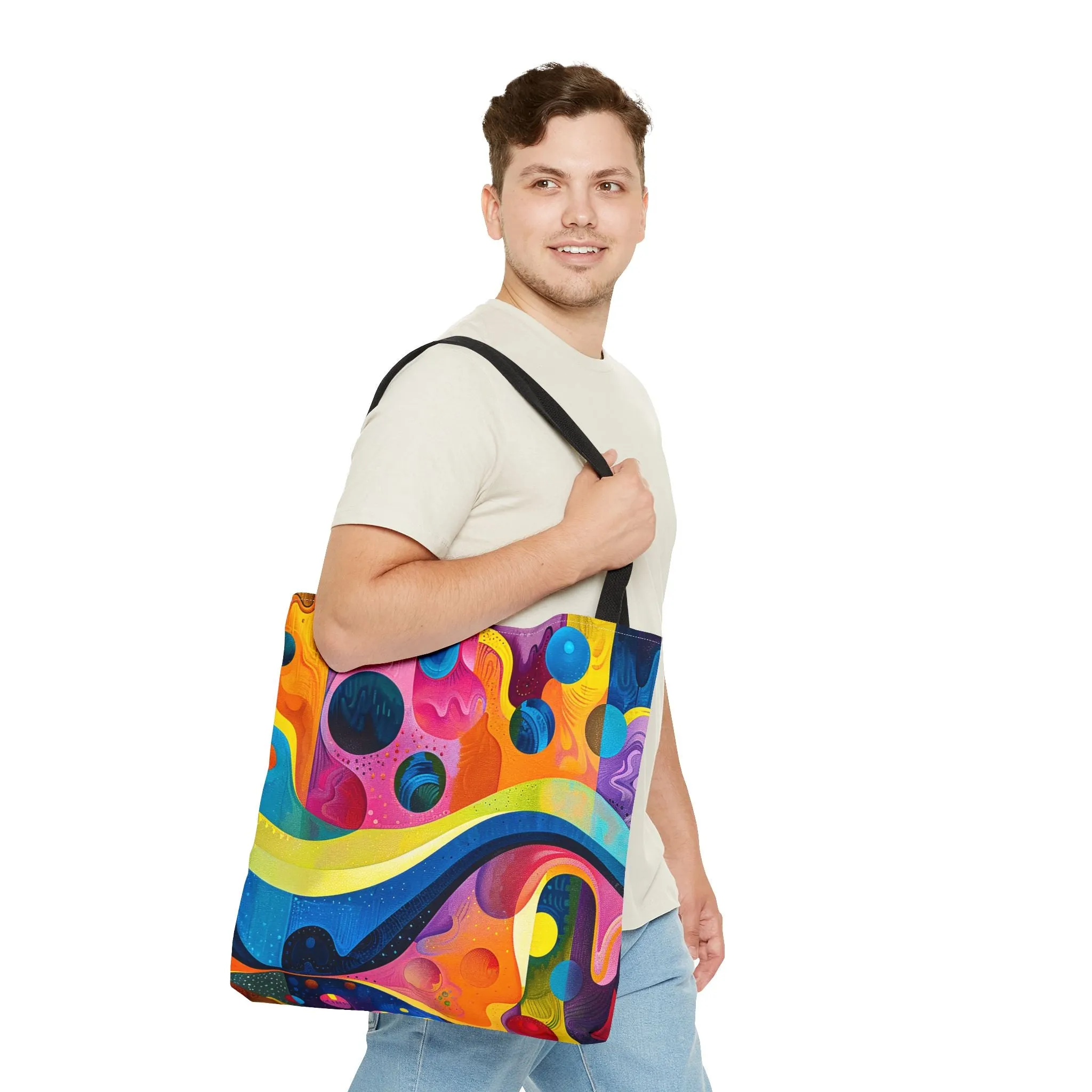Color Wave Tote Bag - Bold, Artistic, and Full of Life--Carry the Color Wave! Available in 3 sizes.