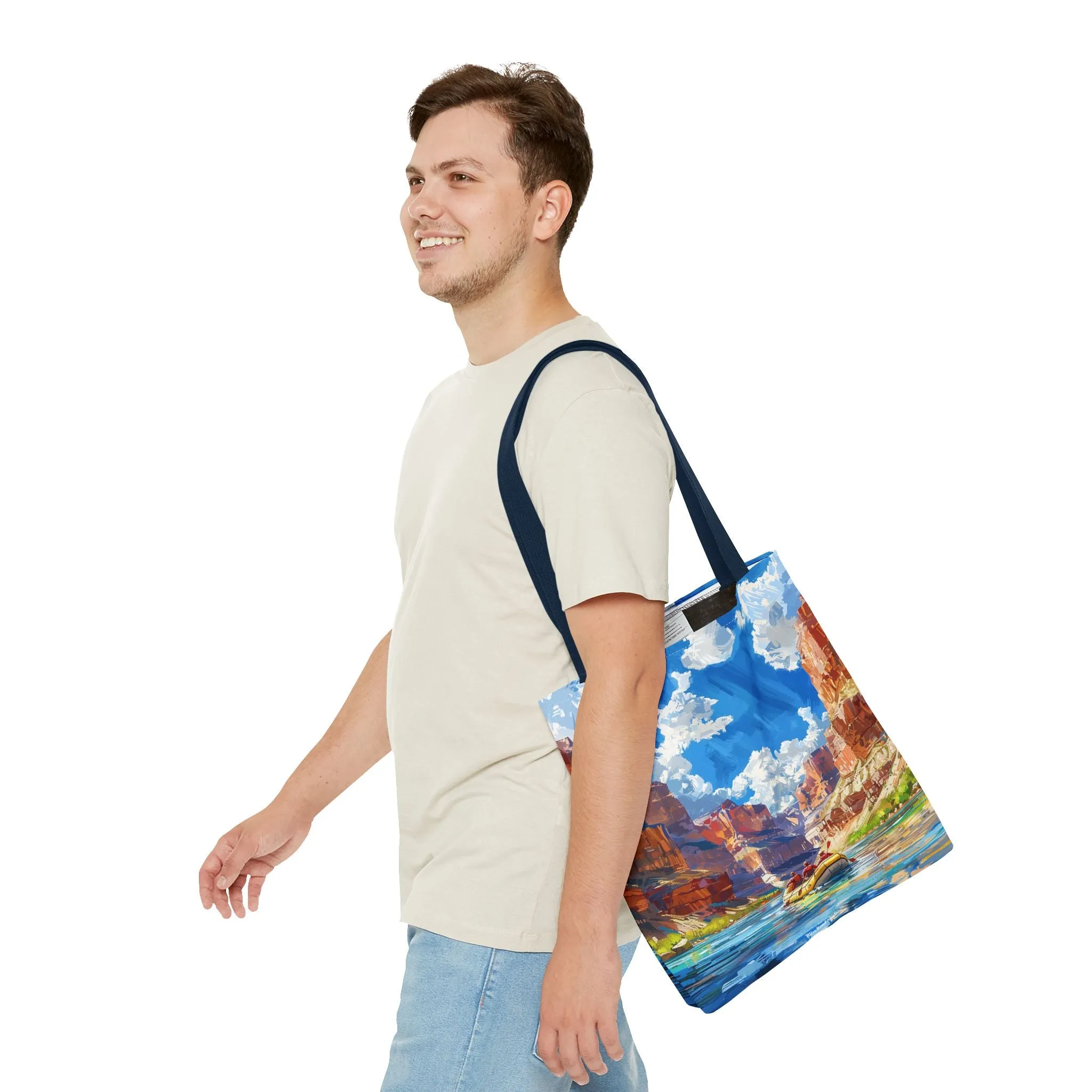 Colorado River Rafting Tote Bag - Ride the Rapids Through the Grand Canyon - Carry the Adventure! Available in 3 sizes.