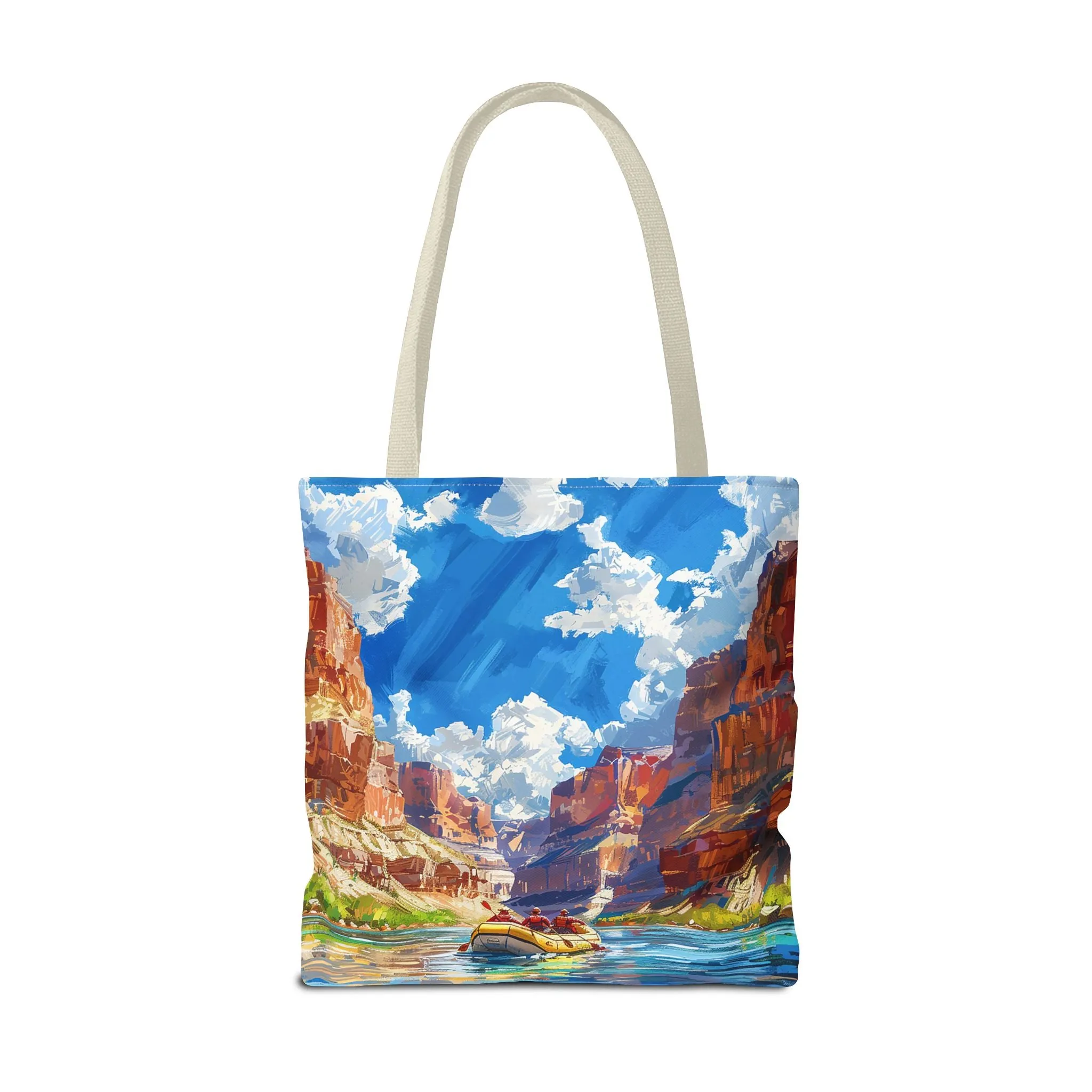 Colorado River Rafting Tote Bag - Ride the Rapids Through the Grand Canyon - Carry the Adventure! Available in 3 sizes.