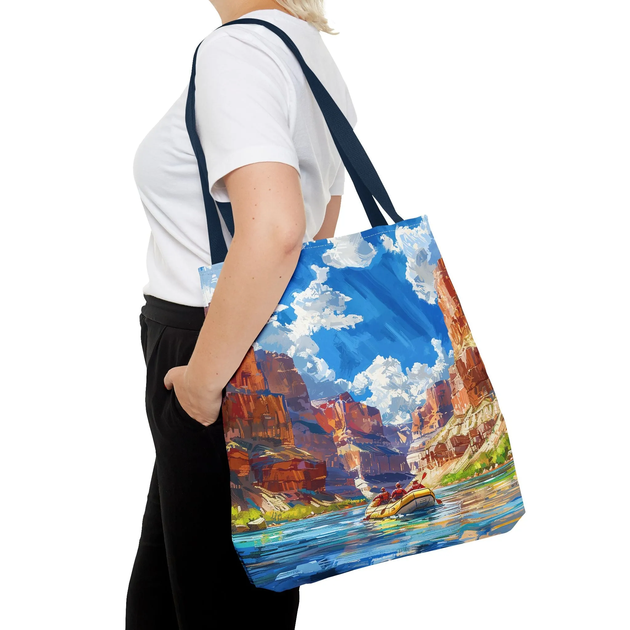 Colorado River Rafting Tote Bag - Ride the Rapids Through the Grand Canyon - Carry the Adventure! Available in 3 sizes.