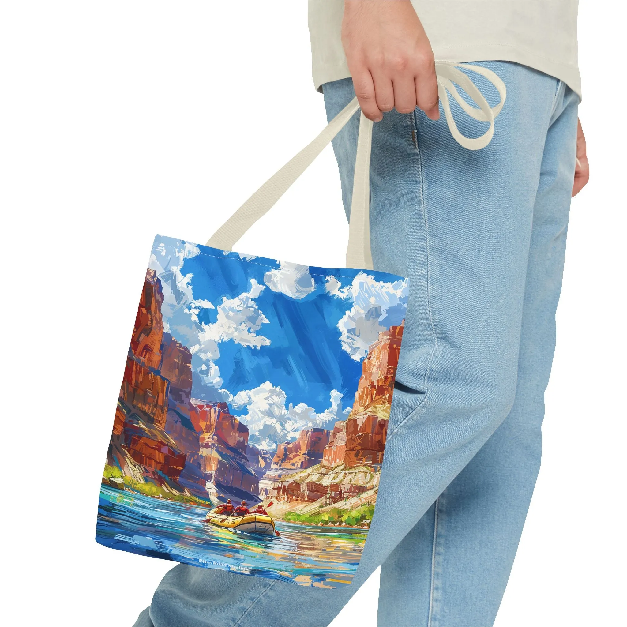 Colorado River Rafting Tote Bag - Ride the Rapids Through the Grand Canyon - Carry the Adventure! Available in 3 sizes.