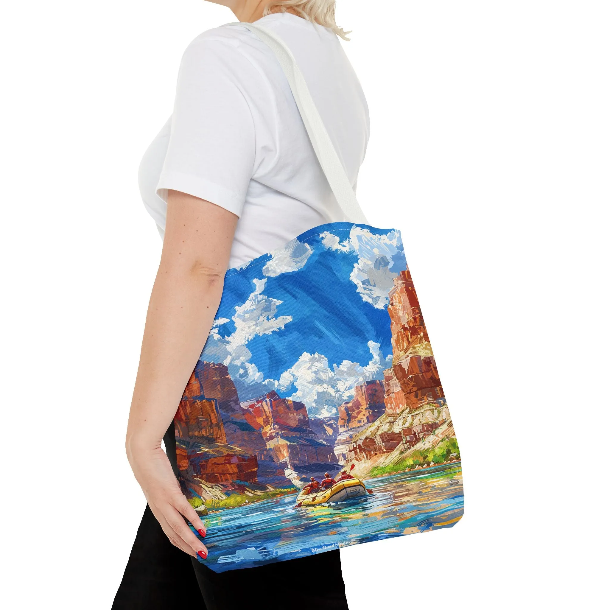 Colorado River Rafting Tote Bag - Ride the Rapids Through the Grand Canyon - Carry the Adventure! Available in 3 sizes.