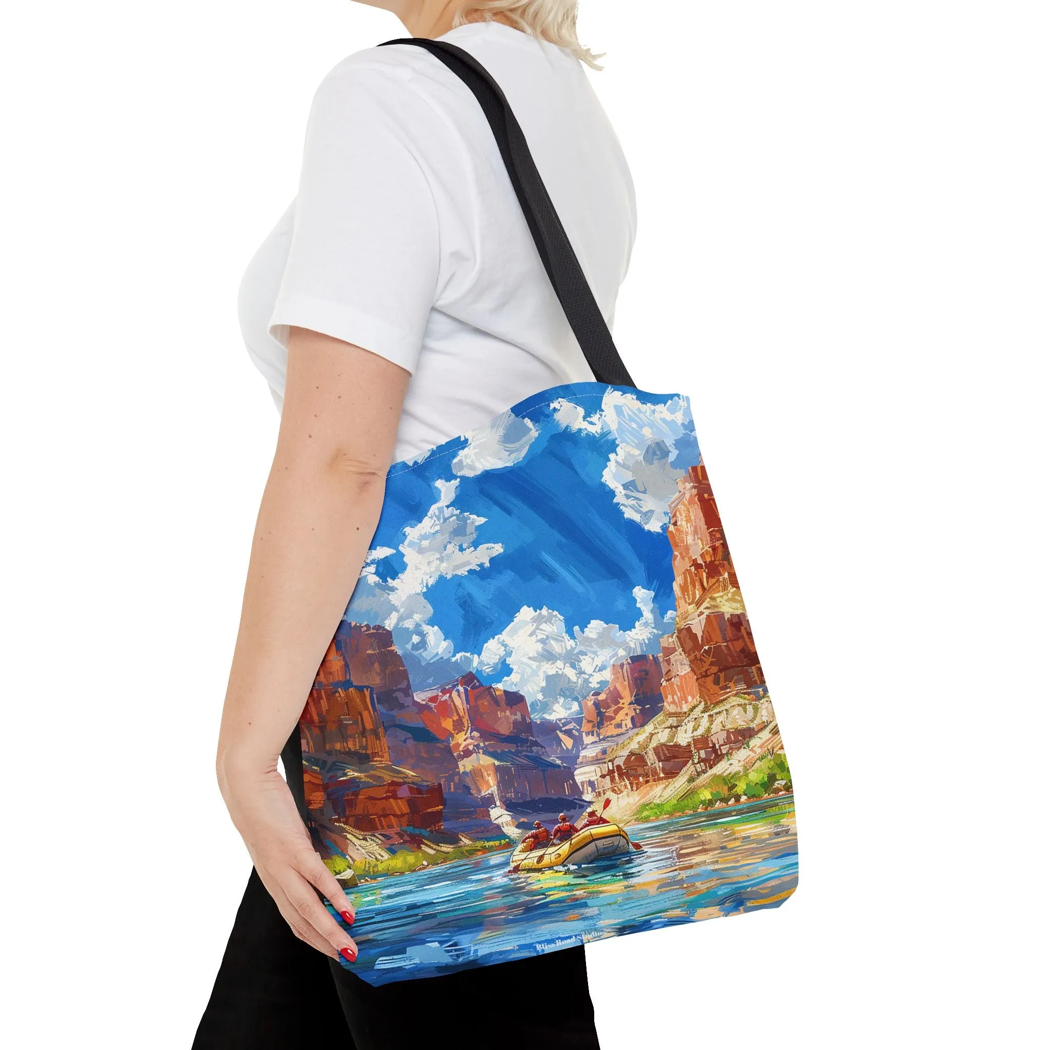 Colorado River Rafting Tote Bag - Ride the Rapids Through the Grand Canyon - Carry the Adventure! Available in 3 sizes.