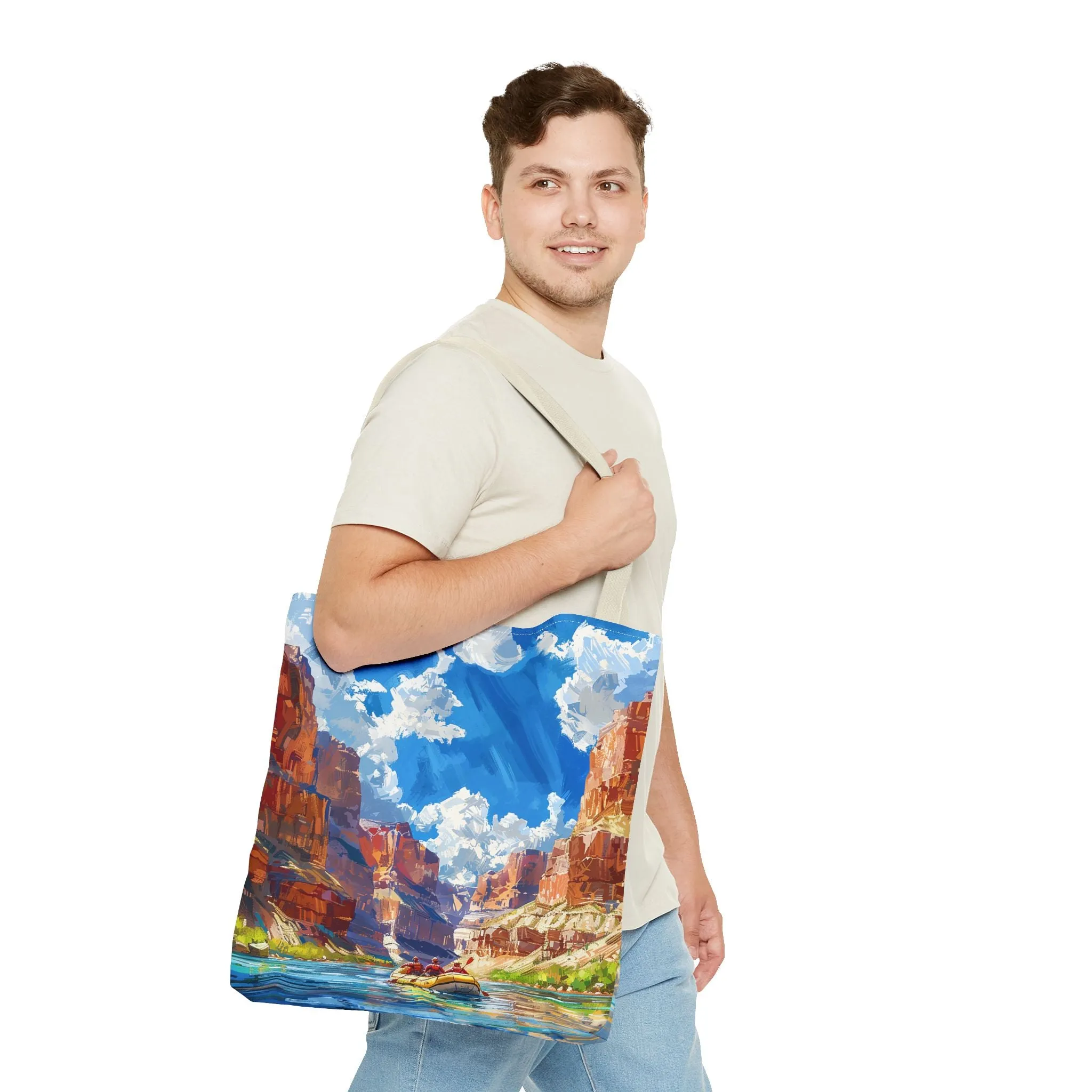 Colorado River Rafting Tote Bag - Ride the Rapids Through the Grand Canyon - Carry the Adventure! Available in 3 sizes.