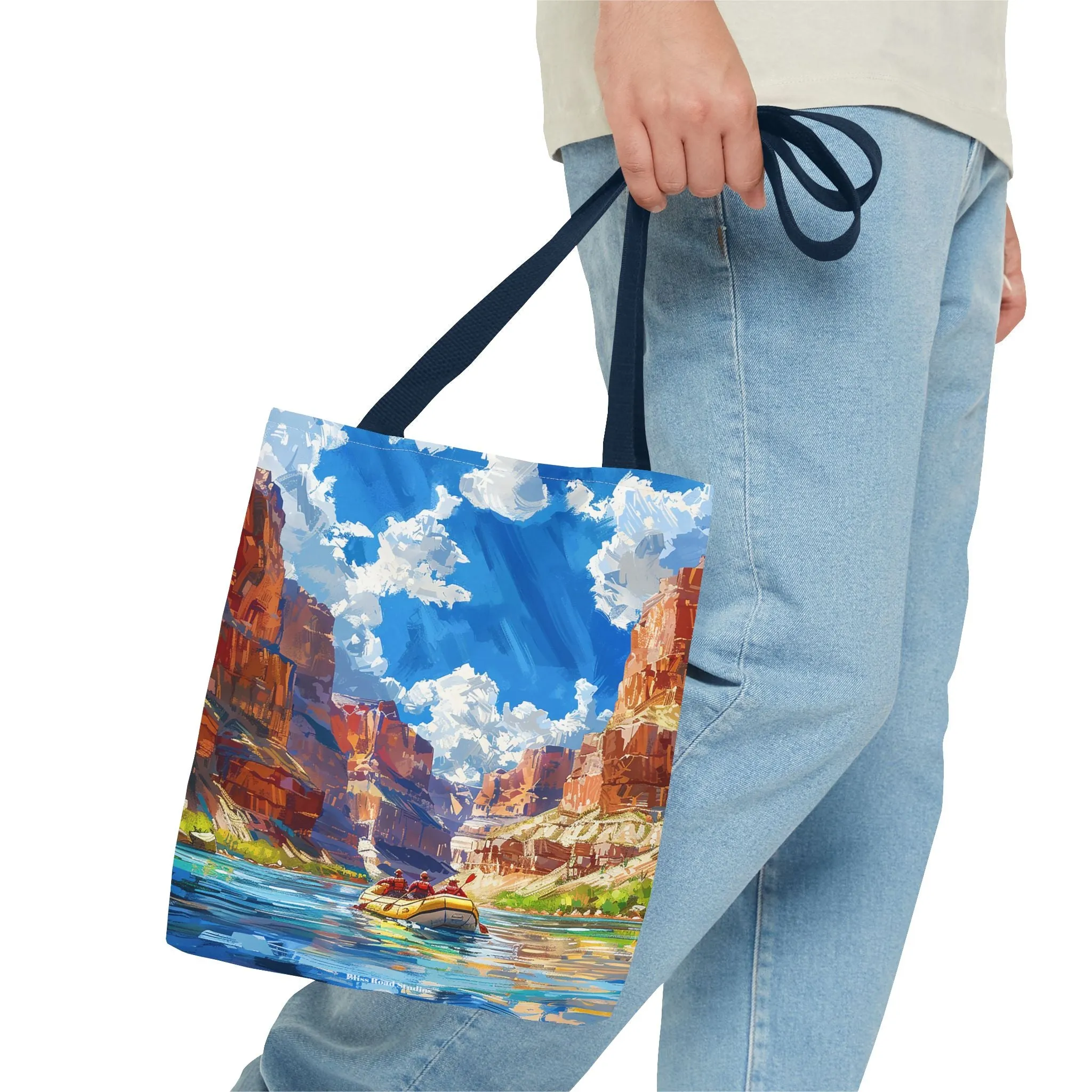Colorado River Rafting Tote Bag - Ride the Rapids Through the Grand Canyon - Carry the Adventure! Available in 3 sizes.